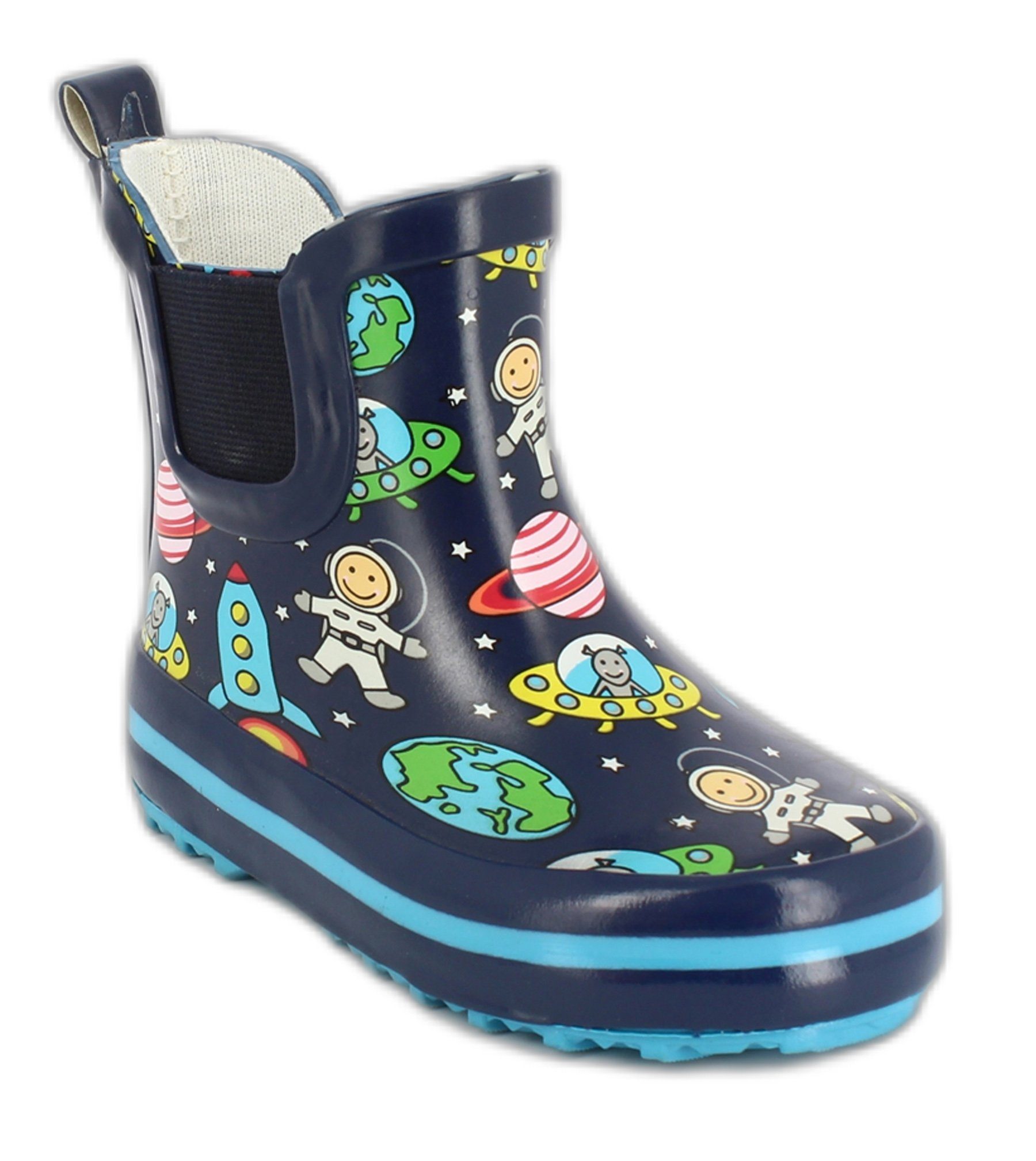 Beck Kleinkinder Gummistiefel Space Gummistiefel herausnehmbare Innensohle, weicher Naturkautschuk Füße Regenwetter) Kurzstiefel, trockene (wasserdichte für bei flexibler