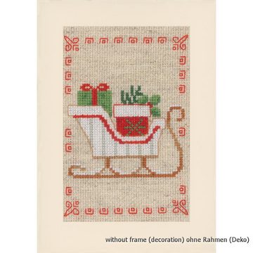 Vervaco Kreativset Vervaco Grußkarten Stickset "Weihnachtlich" 3er Set, (embroidery kit by Marussia)