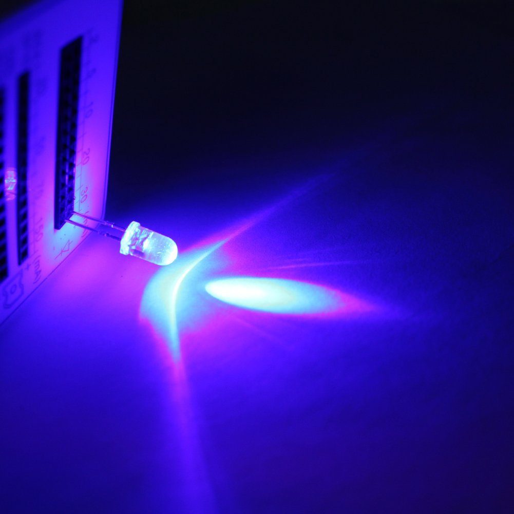 Glühbirnen, 5mm, Leuchtdiode, Dioden, LED, weiß, orange, rot, in grün, Ogeled LED-Leuchtmittel 3mm, warmweiß, Lampe, gelb, Diodenlichter, pink, St., 10 blau, cyan, UV