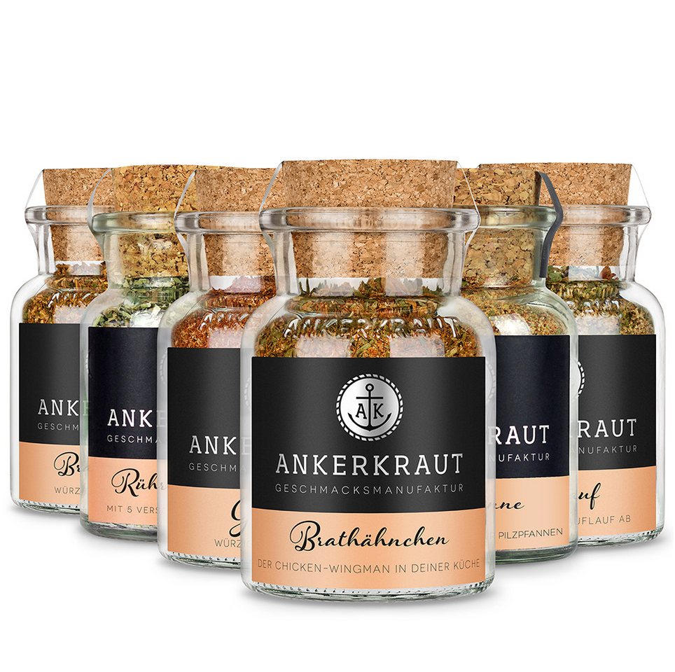 Ankerkraut Gewürz Die Herzhaften 6 Gewürz-Set, Ankerkraut Die Herzhaften 6 Gewürz-Set - Gewürzmischung Kochen