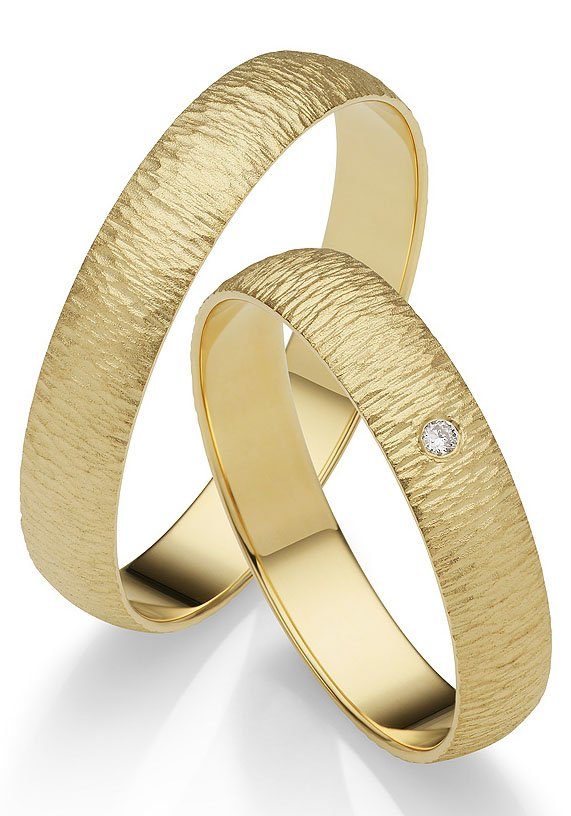 Germany - o. Made Ehering Gold in Geschenk Firetti Brillant/Diamant 375 ohne mit "LIEBE", Schmuck Trauring Hochzeit
