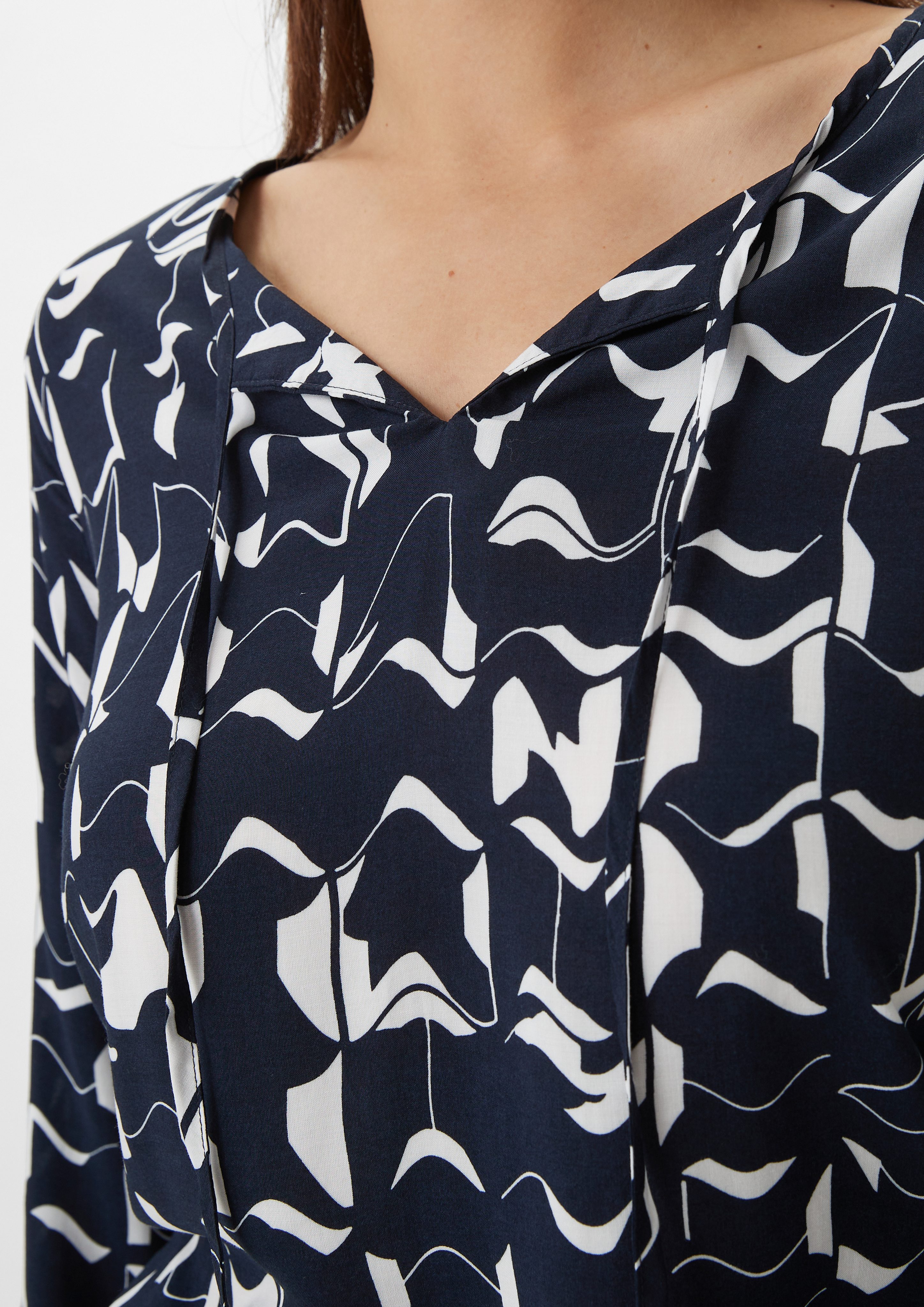 comma casual identity Langarmbluse Semitransparente Langarmbluse günstig online kaufen