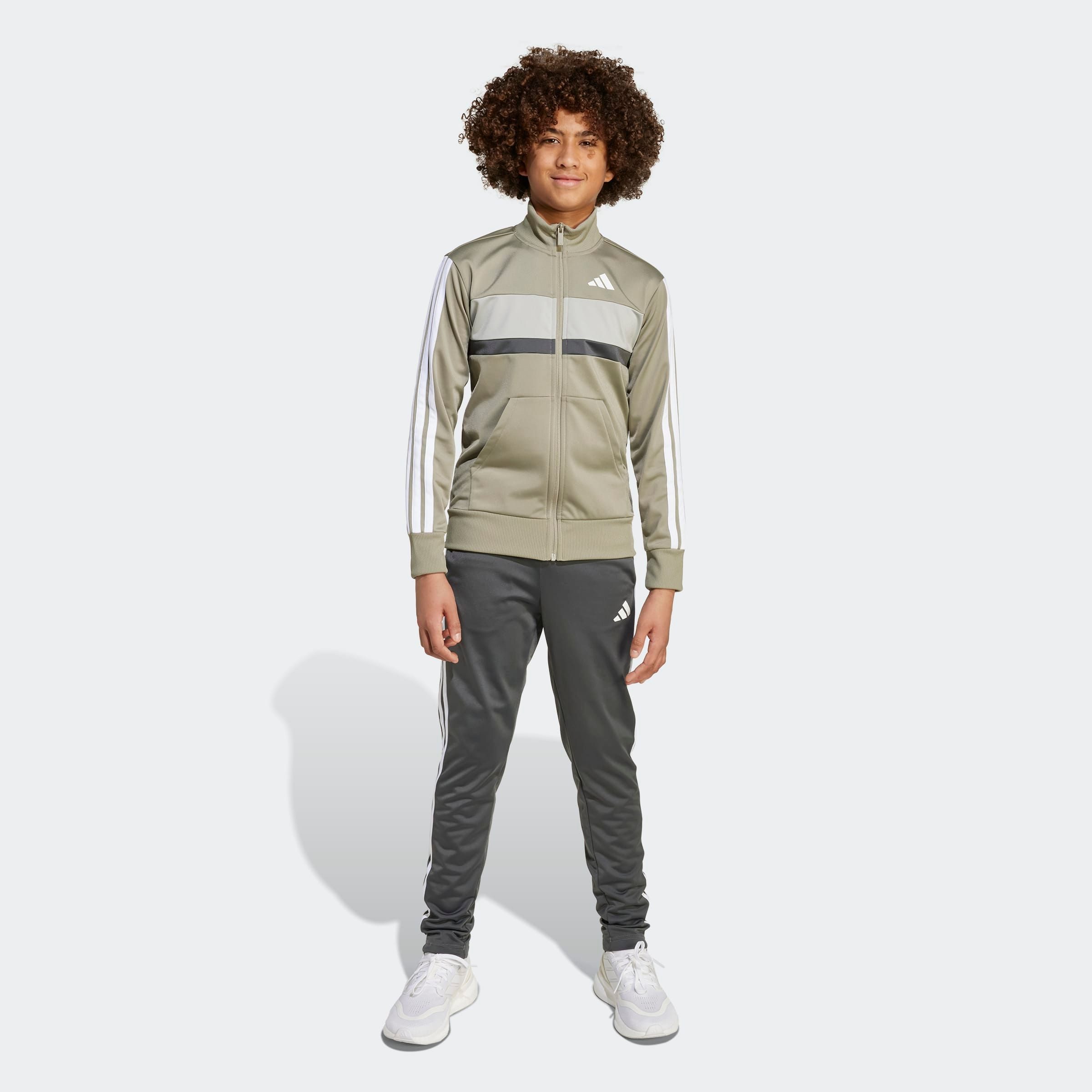 adidas Sportswear Trainingsanzug SEASONAL ESSENTIALS TIBERIO 3-STREIFEN TRICOT KIDS (2-tlg)