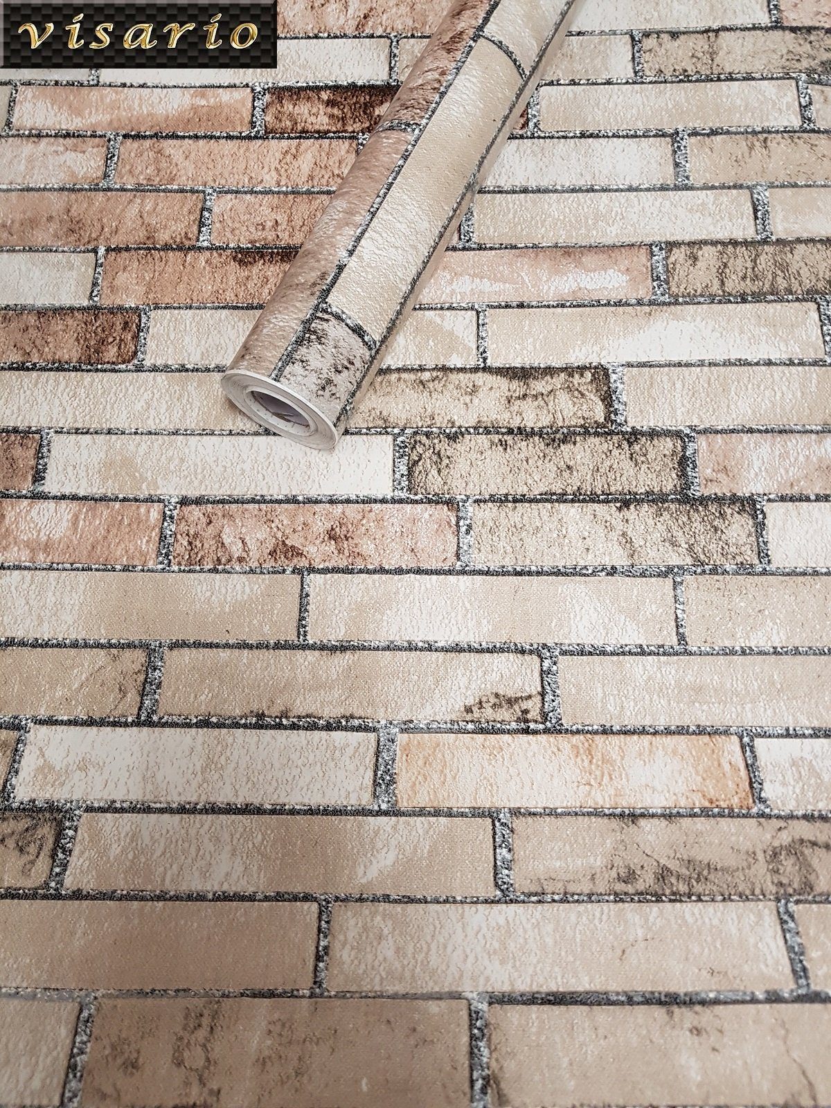 Visario 3D-Tapete 10m x 45 selbstklebend Tapete Folien Dekoration, bedruckt