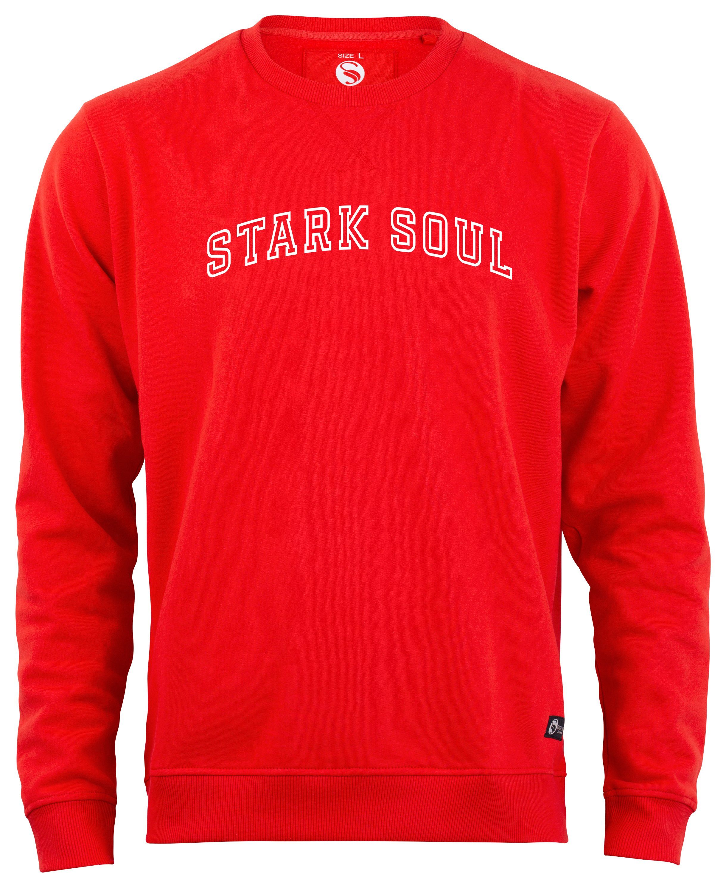 Stark Soul® Sweatshirt Stark Soul Sweatshirt "College" Rundhals-Sweater Unisex Rot