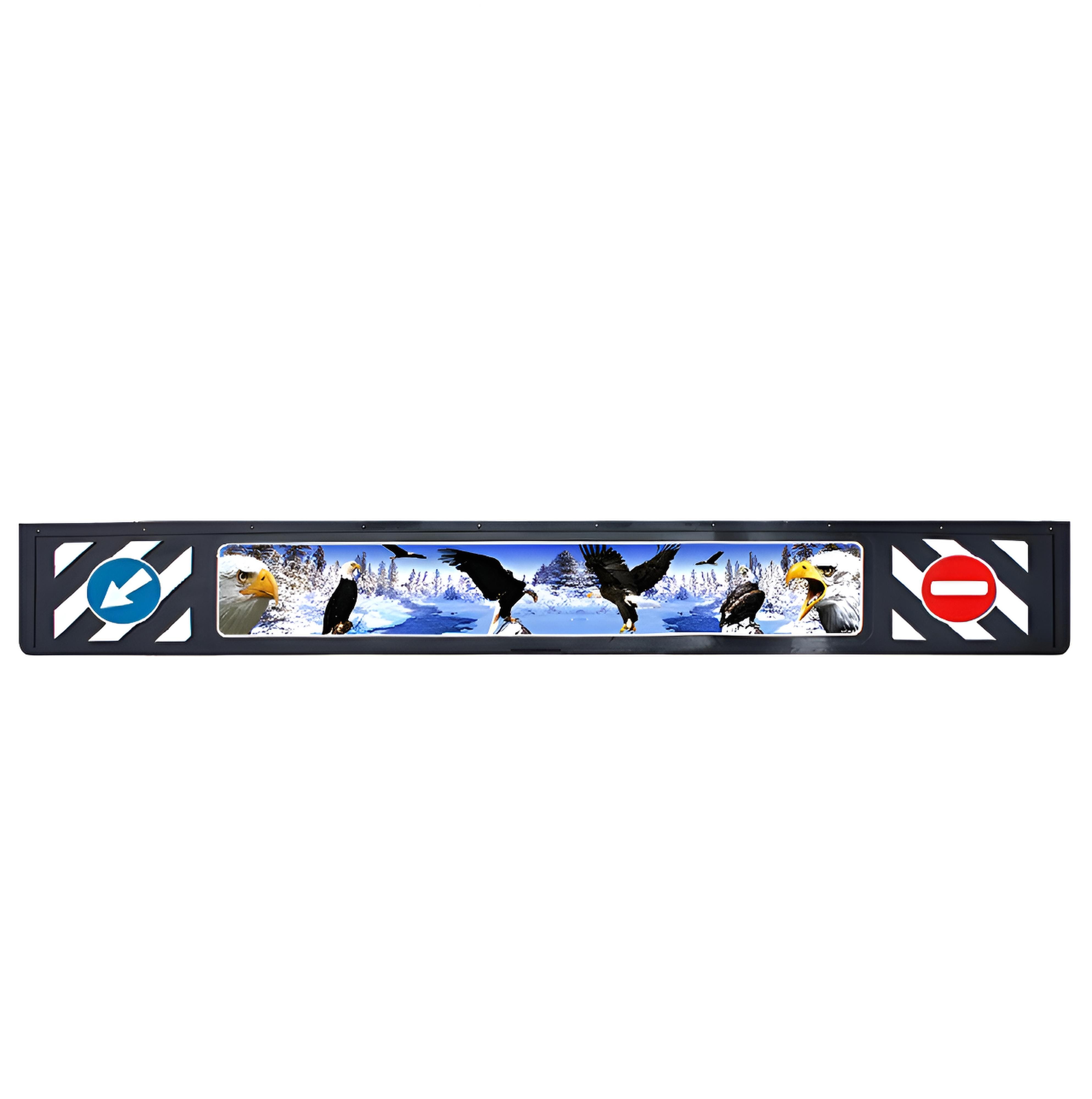 Uzman LKW-Schmutzfänger Spritzschutz Schmutzfänger 240x35cm für LKW & Anhänger Heck Adler, Heckschürze, Beständig gegen Wetter & UV – kein Verblassen oder Verformen
