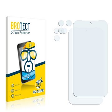 BROTECT Schutzfolie für Fairphone 5 (Display+Kamera), Displayschutzfolie, 2 Stück, Folie klar
