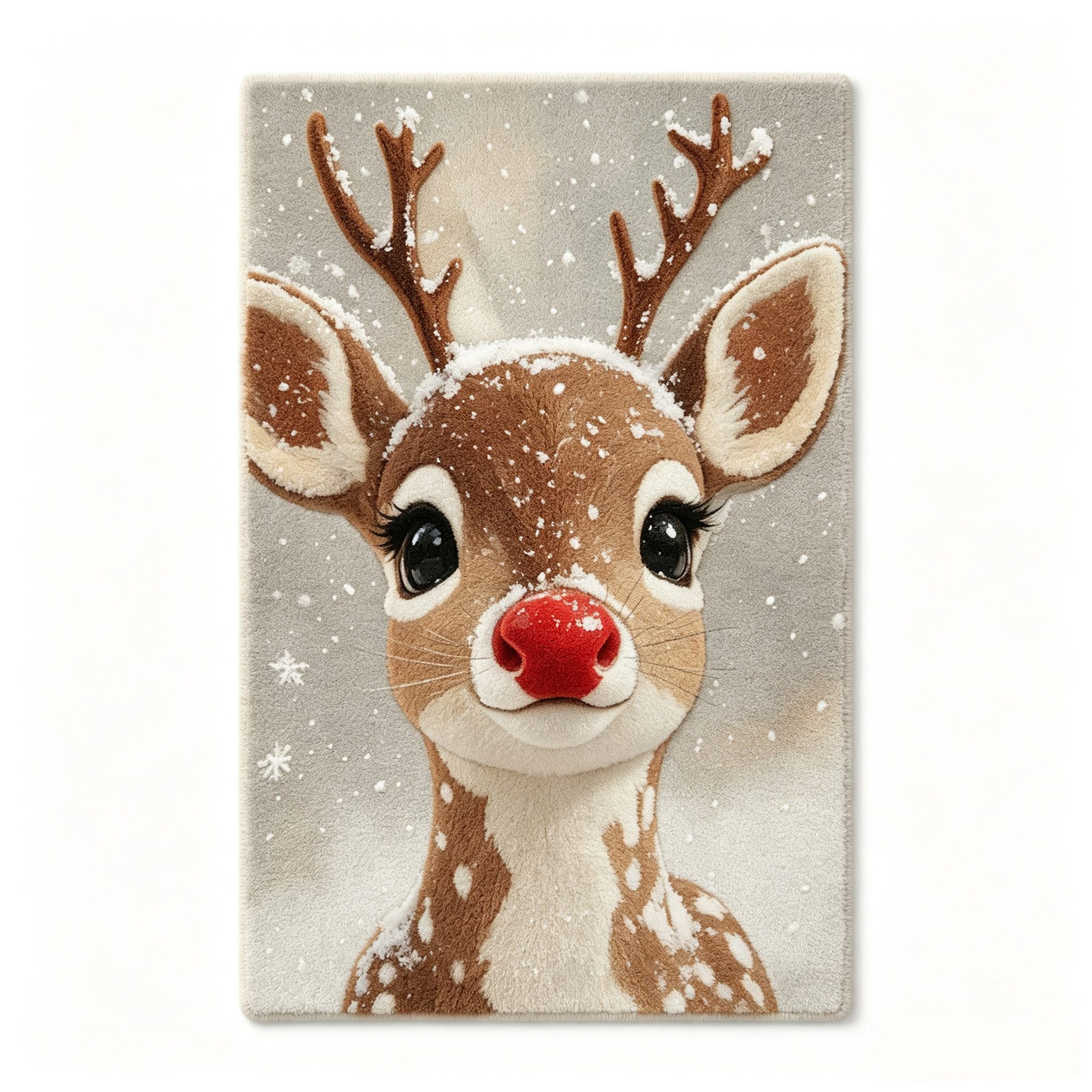 Jumpeak Teppich Weihnachtsrentier-Teppich, für jeden Raum geeignet, Weihnachtsgeschenk, Rechteck, Höhe: 5 mm, Rectangular, 5mm dick, faux cashmere, indoor rug, machine-washable rug