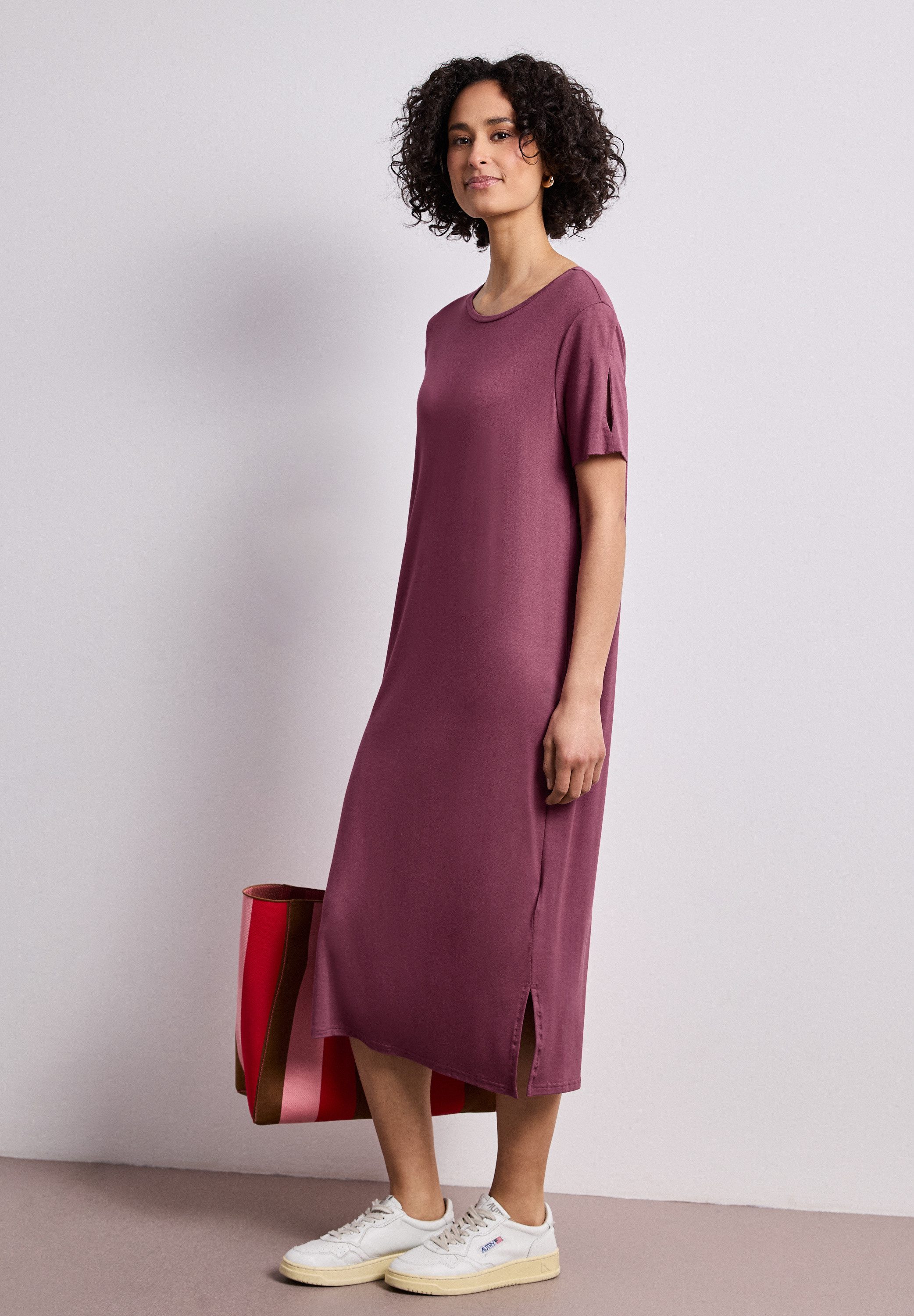 STREET ONE Midikleid in Unifarbe