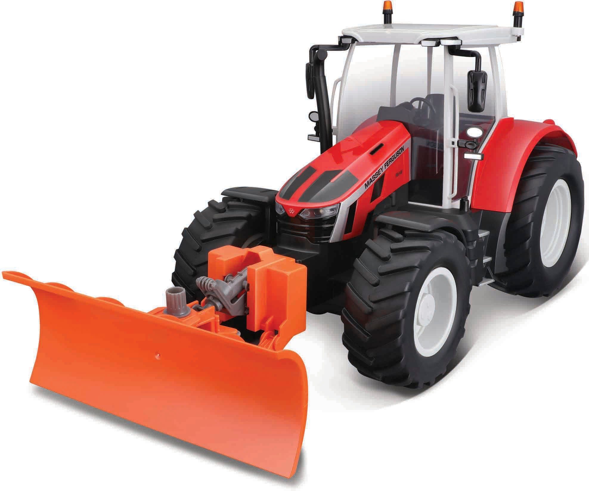 Esun RC-Traktor Ferngesteuerter Traktor Ferngesteuert, Traktor Spielzeug ab  3 4 Jahre (Komplettset), Ferngesteuertes Auto mit Licht und Sound