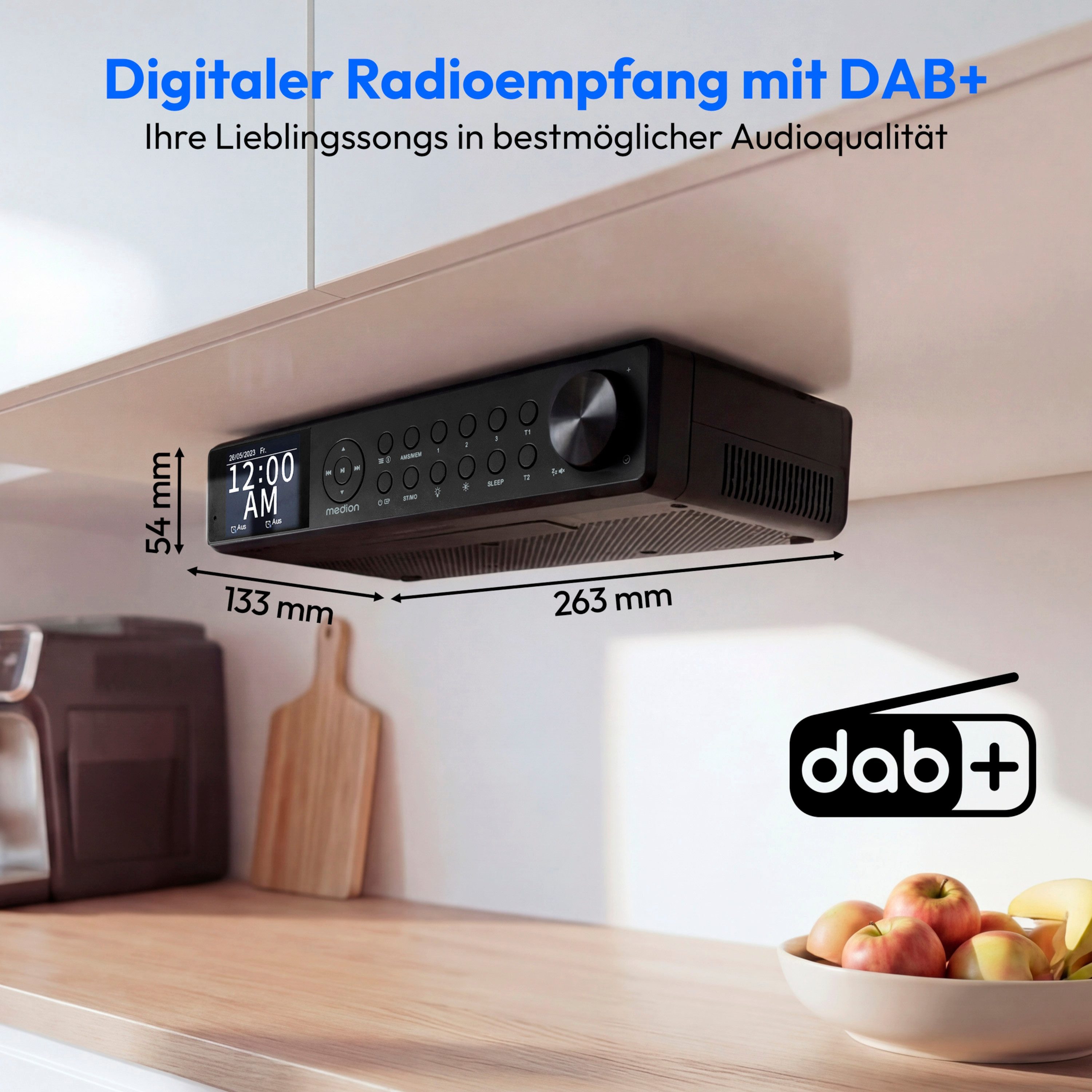 Medion® Radio (AM/FM, MW/UKW, DAB+, 3 W, P66750)