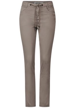 STREET ONE Stoffhose Street One Casual Fit Hose in Sandy Mocca (1-tlg) Tunnelzugbändchen