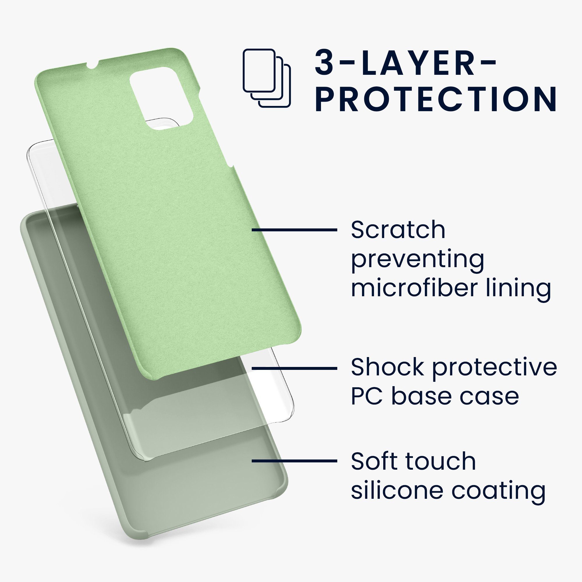 kwmobile Handyhülle Handyhülle für Samsung Galaxy A71 Hülle, Weiches Handy Silikon Case - Schutzhülle Cover – Bild 2 von 5