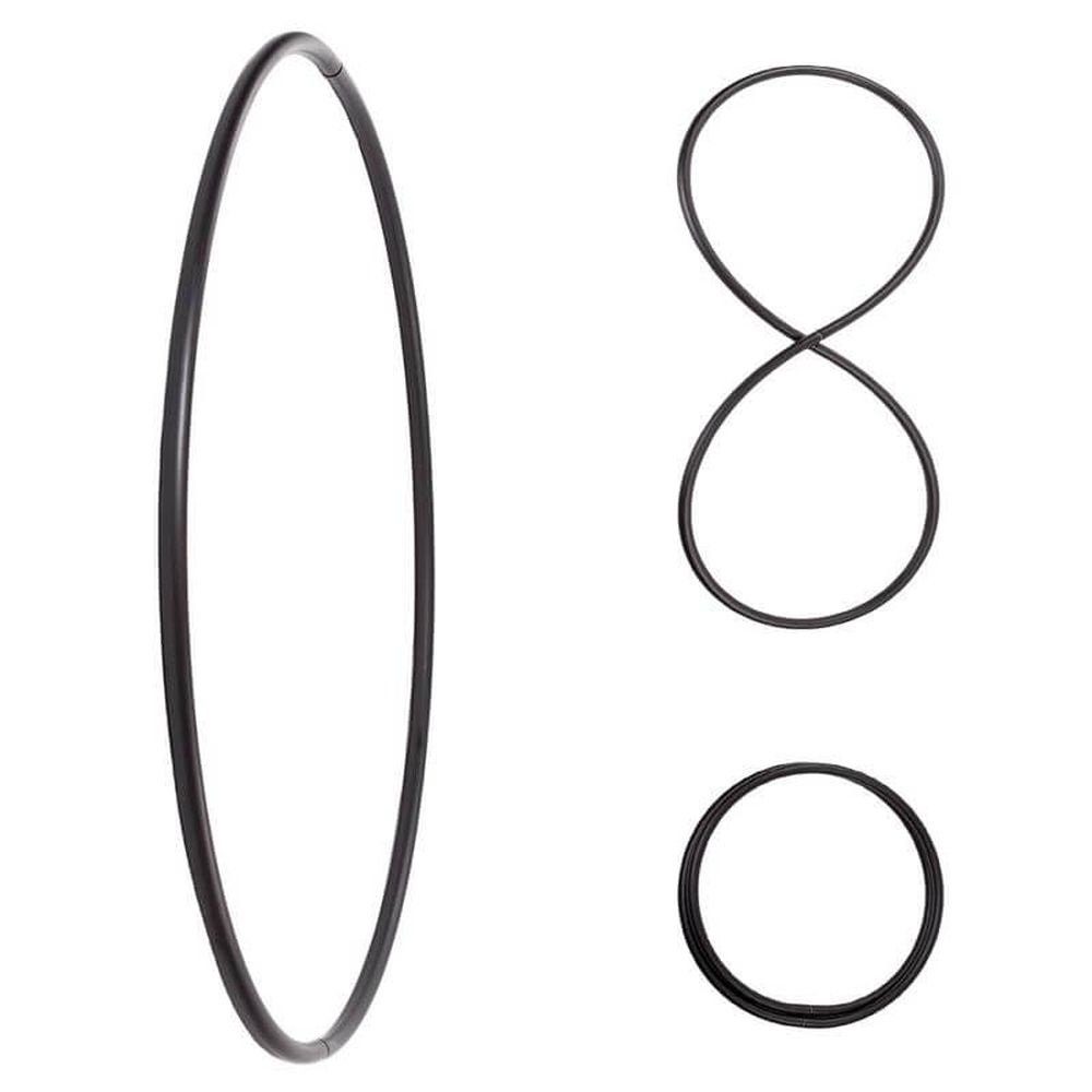 Hoopomania Hula-Hoop-Reifen Faltbarer Hula Hoop, PE-20mm, Schwarz, Ø95 cm