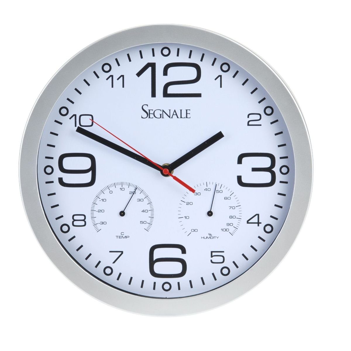Koopman Uhr Küchenuhr Farbe weiß oder schwarz Ø30cm Wanduhr mit Thermometer (zum Aufhängen)