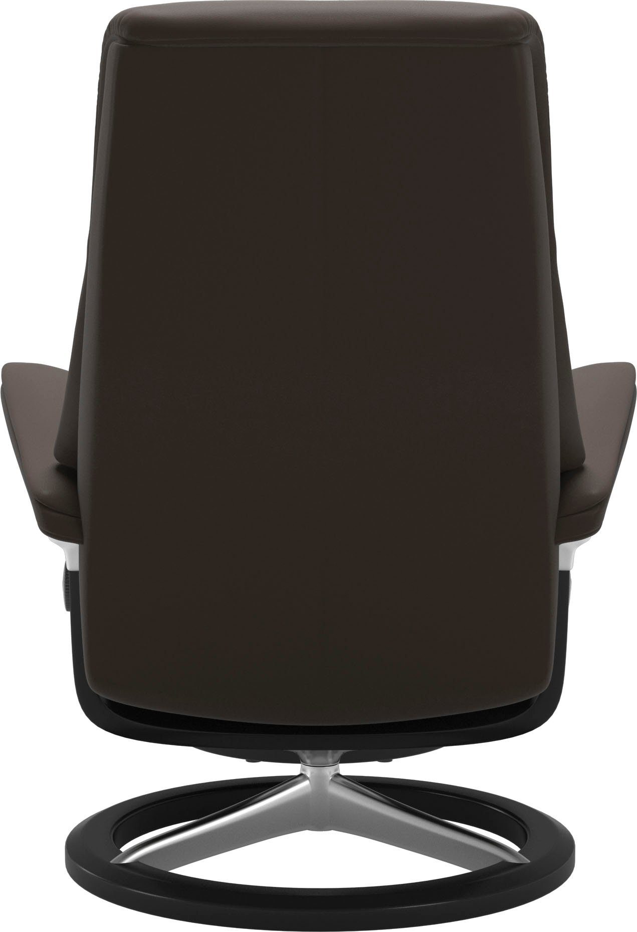 mit Relaxsessel Base, Schwarz Hocker), Stressless® (Set, Signature View Relaxsessel Größe S,Gestell mit