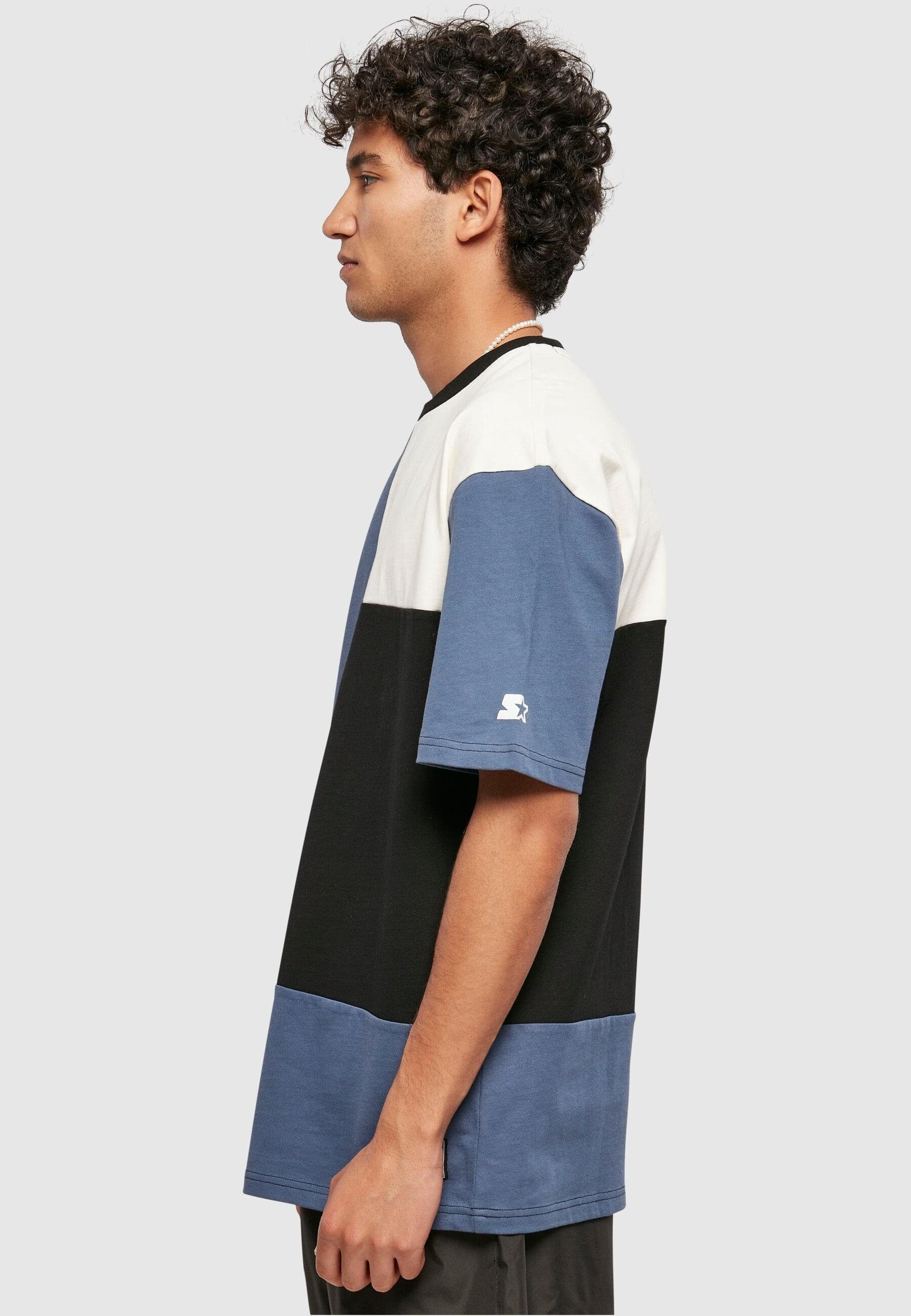 Oversize Starter Starter T-Shirt (1-tlg) Herren vintageblue/black/palewhite Tee Patchwork Black Label