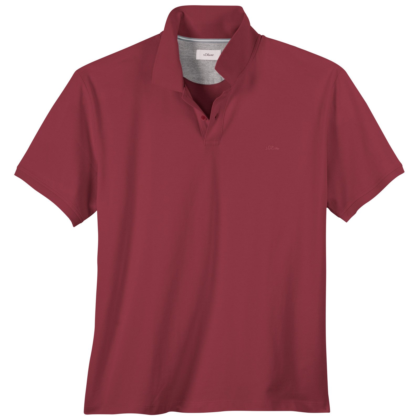 s.Oliver Poloshirt s.Oliver Übergrößen Basic Stretch-Poloshirt rot