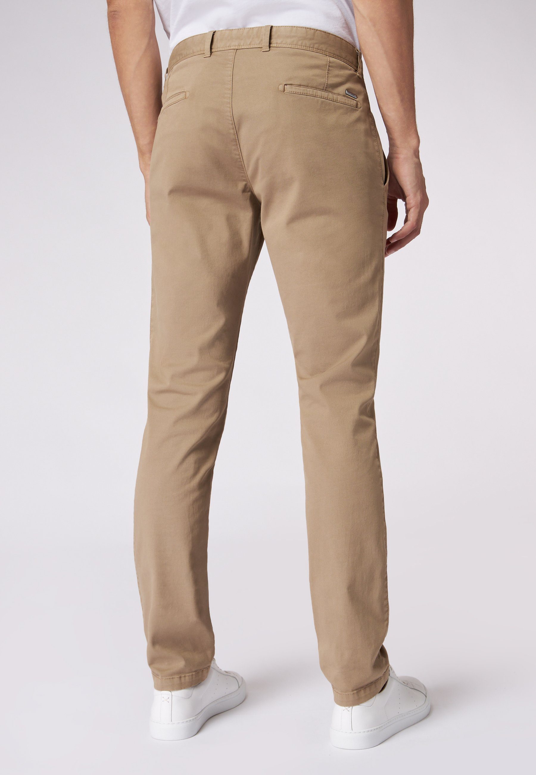 Roy Robson Chinohose Chino Fit im BEIGE Reißverschluss mit Slim