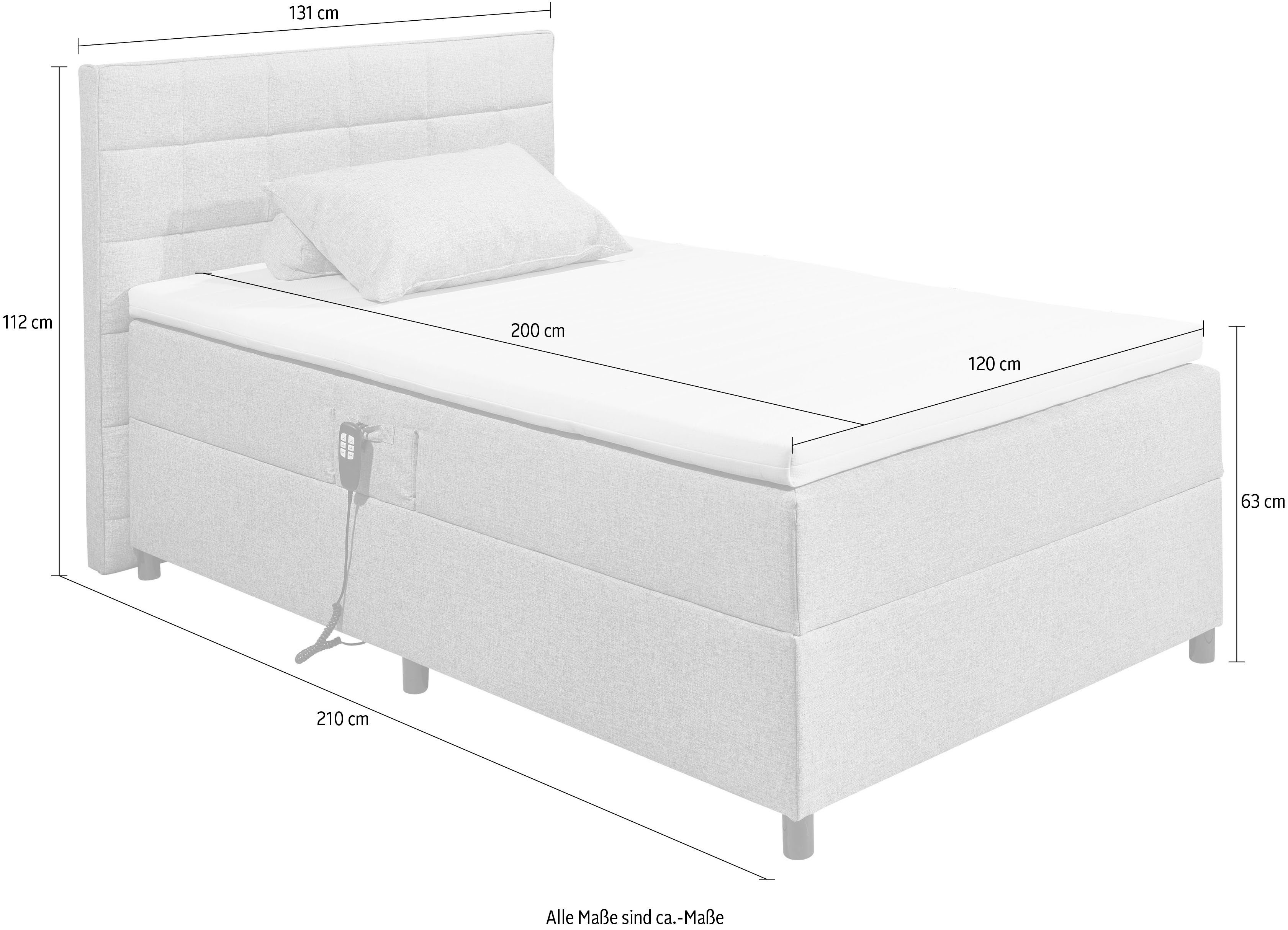 ED EXCITING DESIGN Boxbett Mariborsko, inkl. Motor und Topper