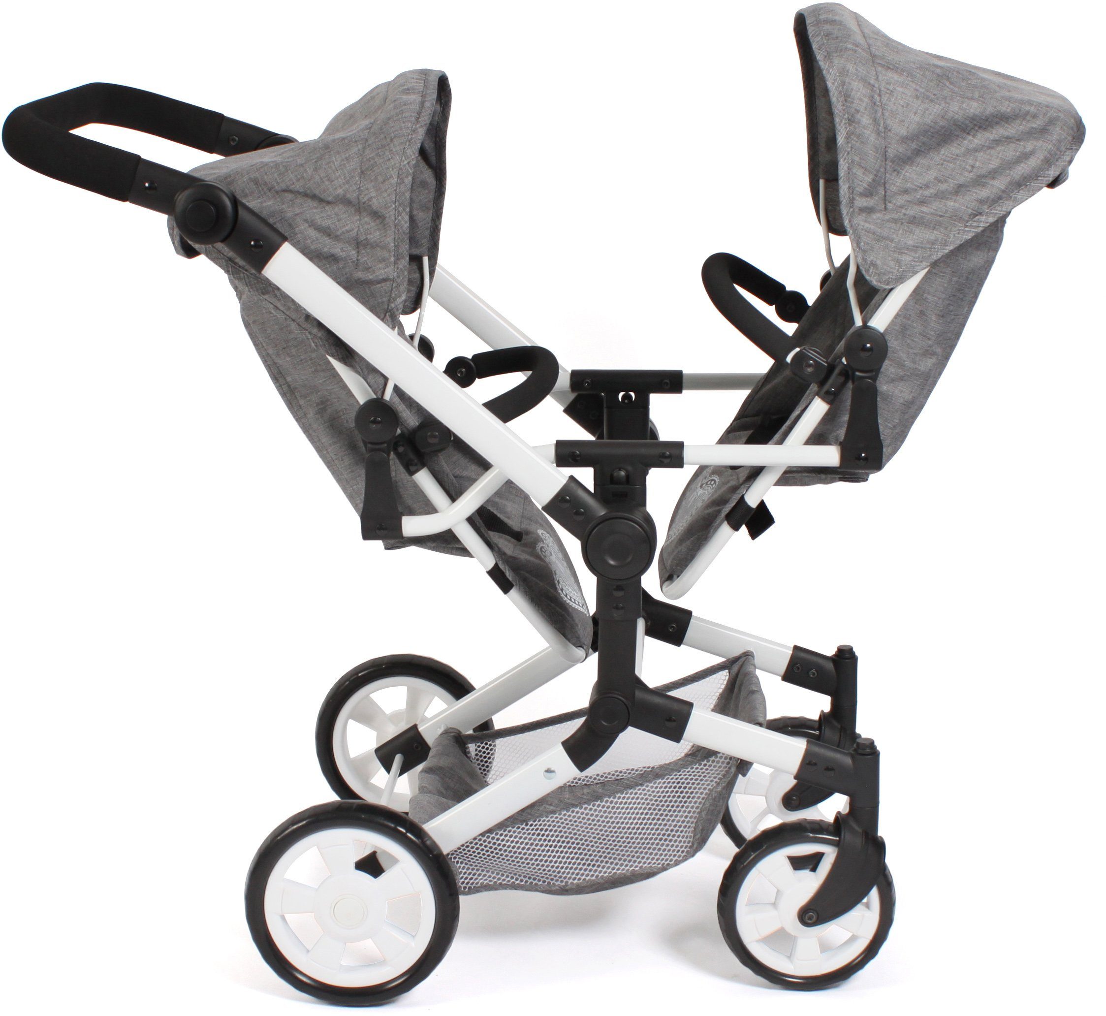 CHIC2000 Puppen-Zwillingsbuggy Linus Duo, Jeans Grey, günstig online kaufen