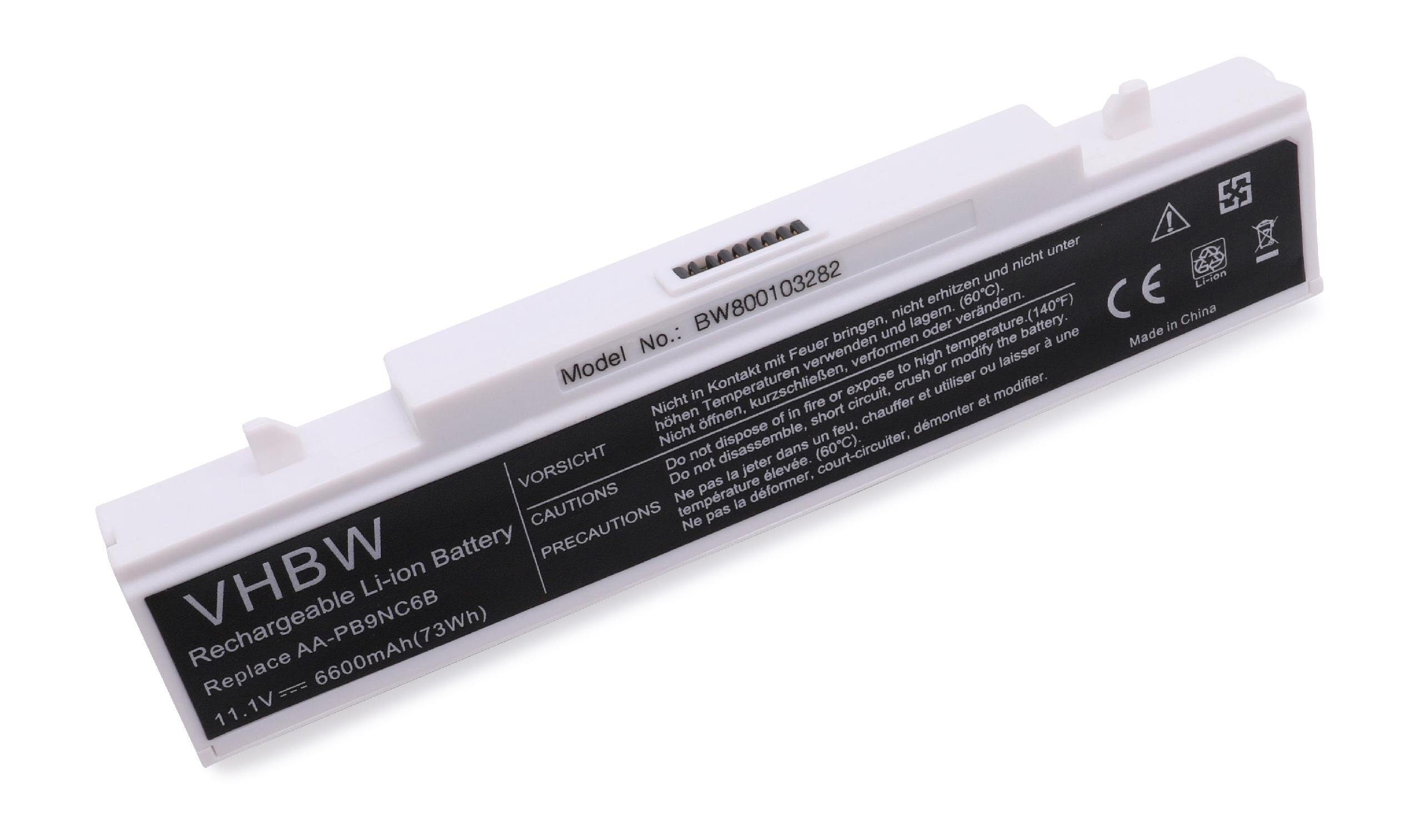 300V4A, Kompatibel 300E5A, 305E7A, 6600 Li-Ion) Samsung E257 vhbw 300E7A, (6600mAh, / 355V5C, mit Notebook für passend E251, 11,1V, mAh E151, 300E5C, Netbook Laptop-Akku