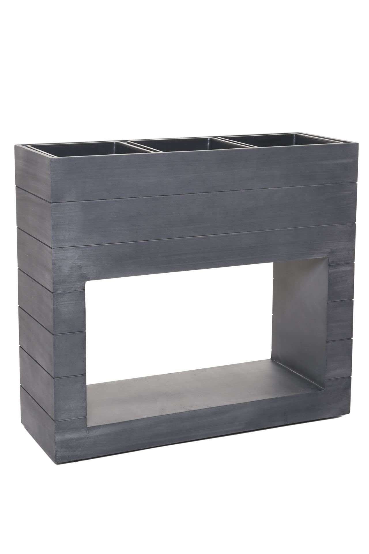 VIVANNO Плантатор Holz META Kasten - Grau (1 St), 84x30x75 cm