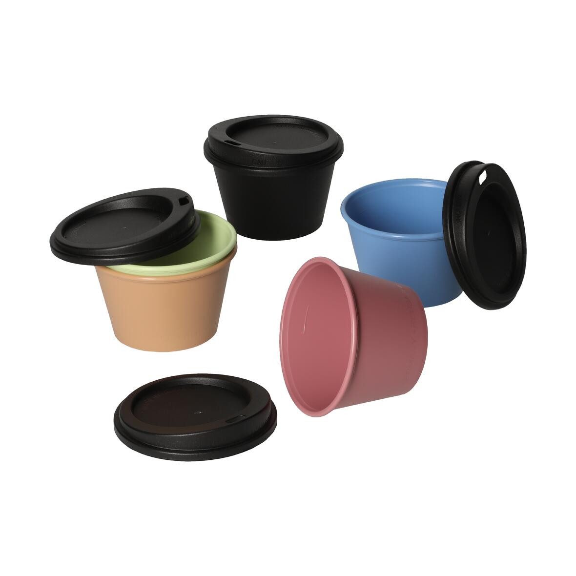elasto Coffee-to-go-Becher 100 % recycelbarer Mehrwegbecher 100 ml, Made in Germany, Recycelbar, Kunststoff, Frei, Bruchfest – Bild 5 von 5