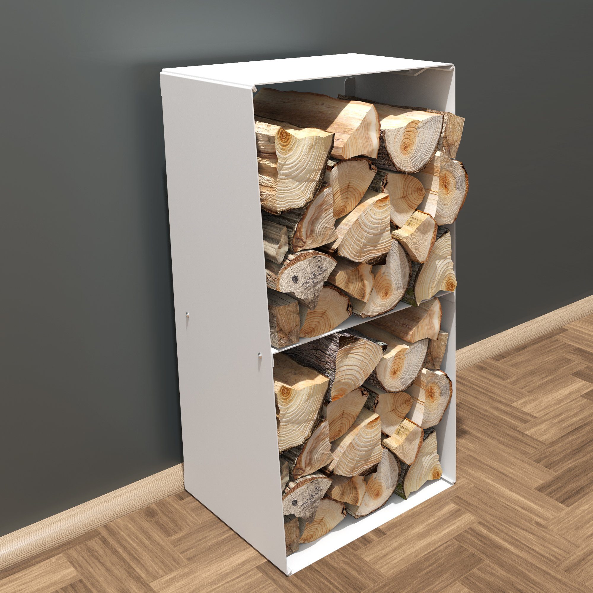 tuning-art Kaminholzregal KR10 Brennholzregal Kaminholzständer Innen Außen Pulverbeschichtet
