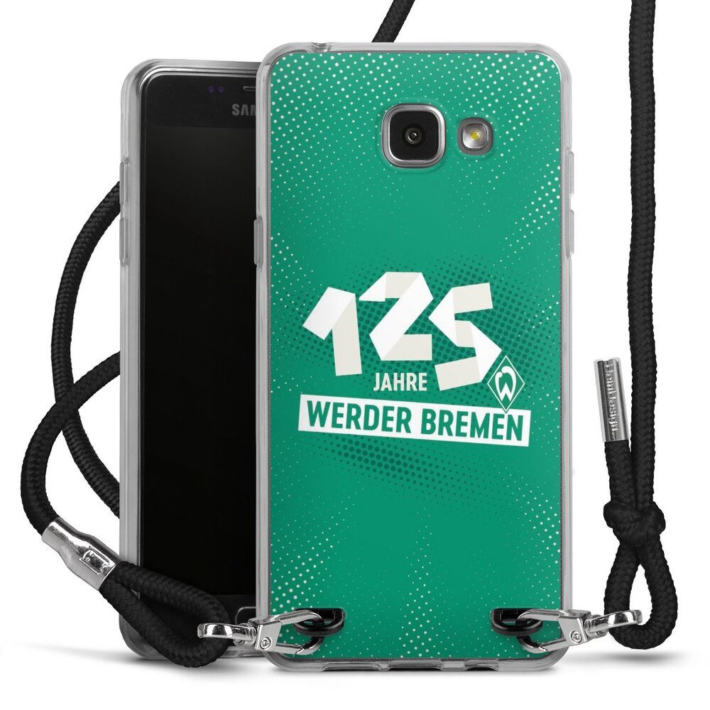 DeinDesign Handyhülle 125 Jahre Werder Bremen Offizielles Lizenzprodukt, Samsung Galaxy A5 (2016) Handykette Hülle mit Band Case zum Umhängen