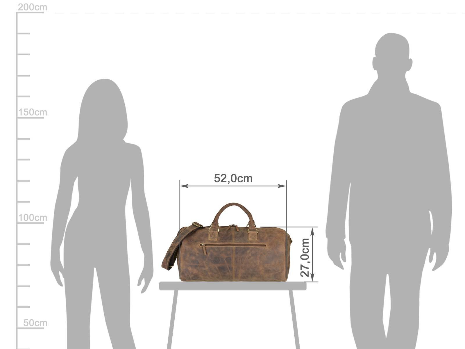 Greenburry Reisetasche Vintage, Leder, Sporttasche, Weekender