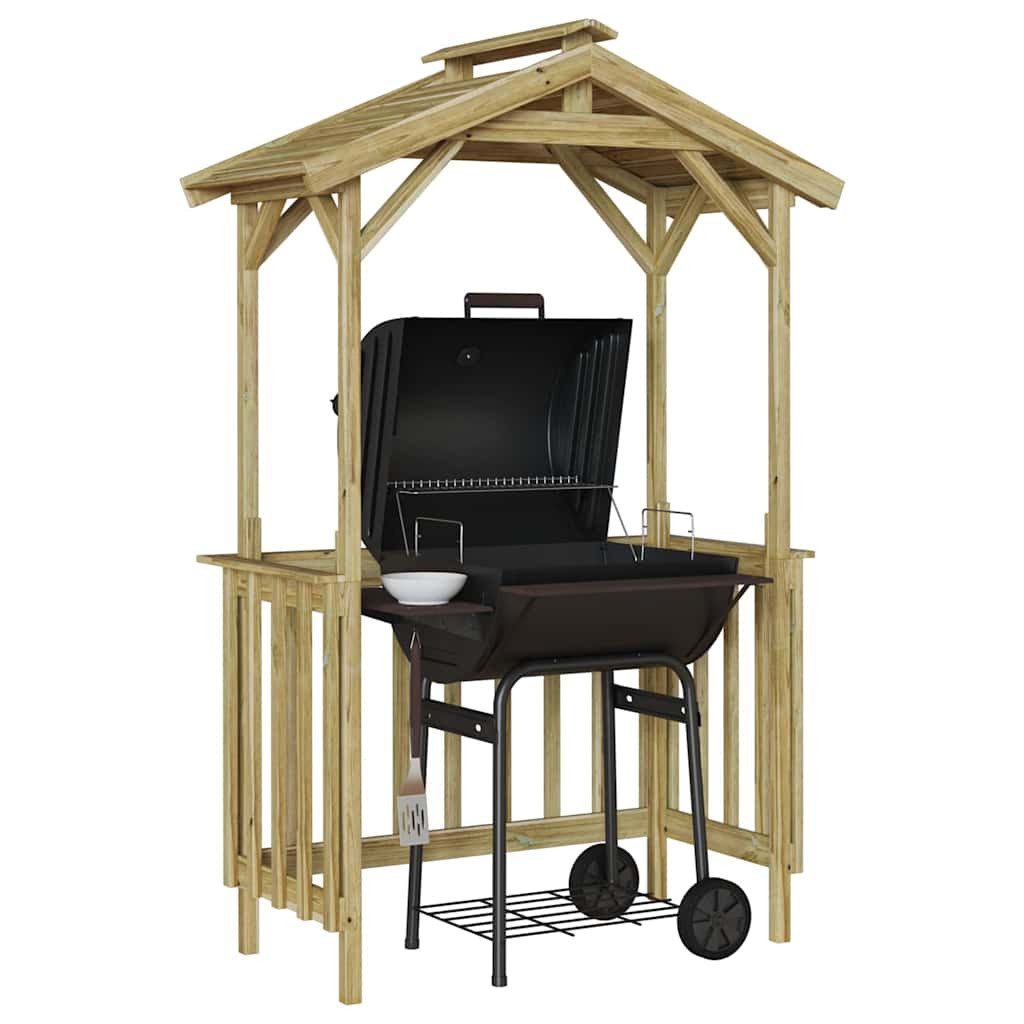 vidaXL Gartenhaus Grillhütte Braun 133,5 x günstig online kaufen