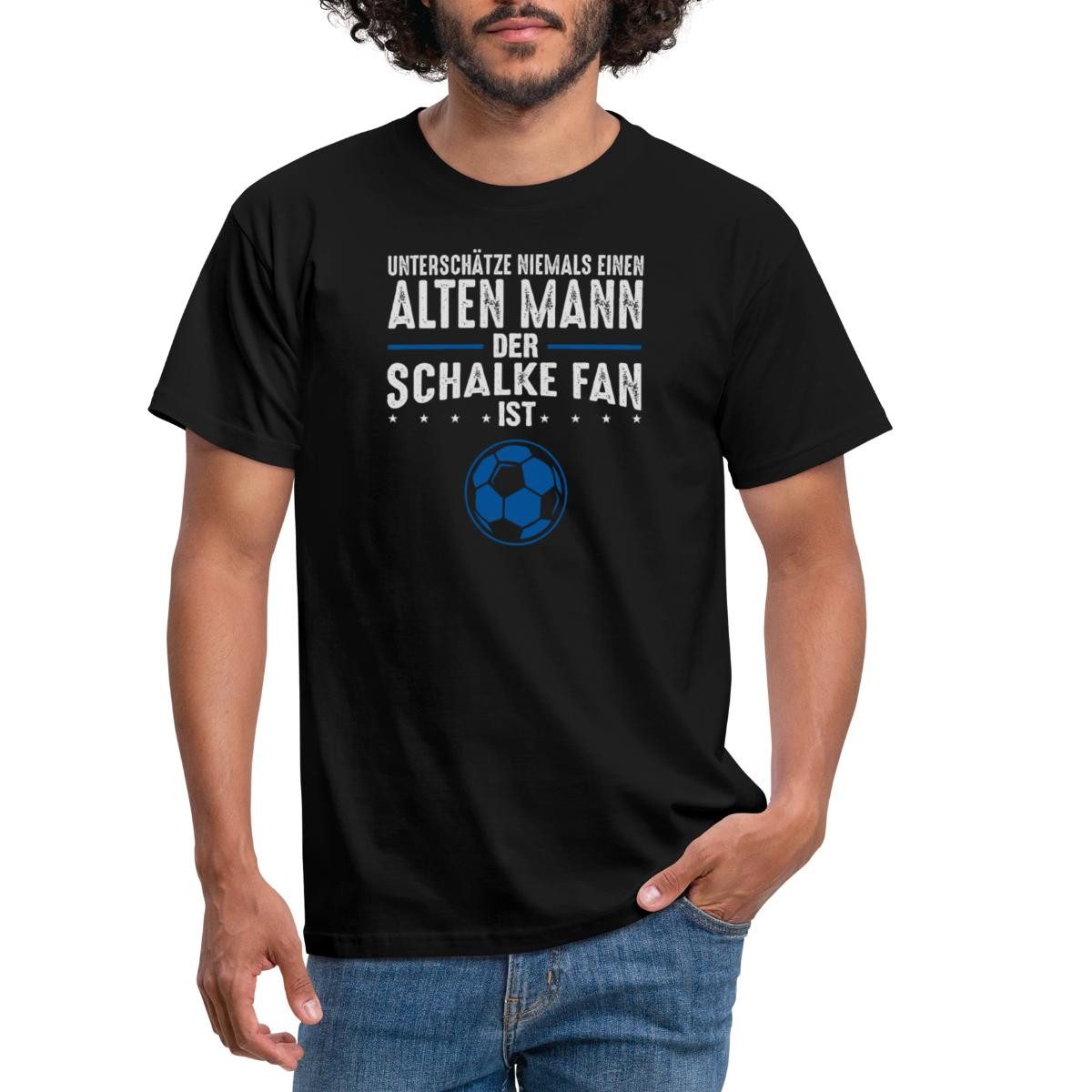 Spreadshirt T-Shirt Schalke Fan Alter Mann Fußball Fan Geschenk Männer T-Sh günstig online kaufen