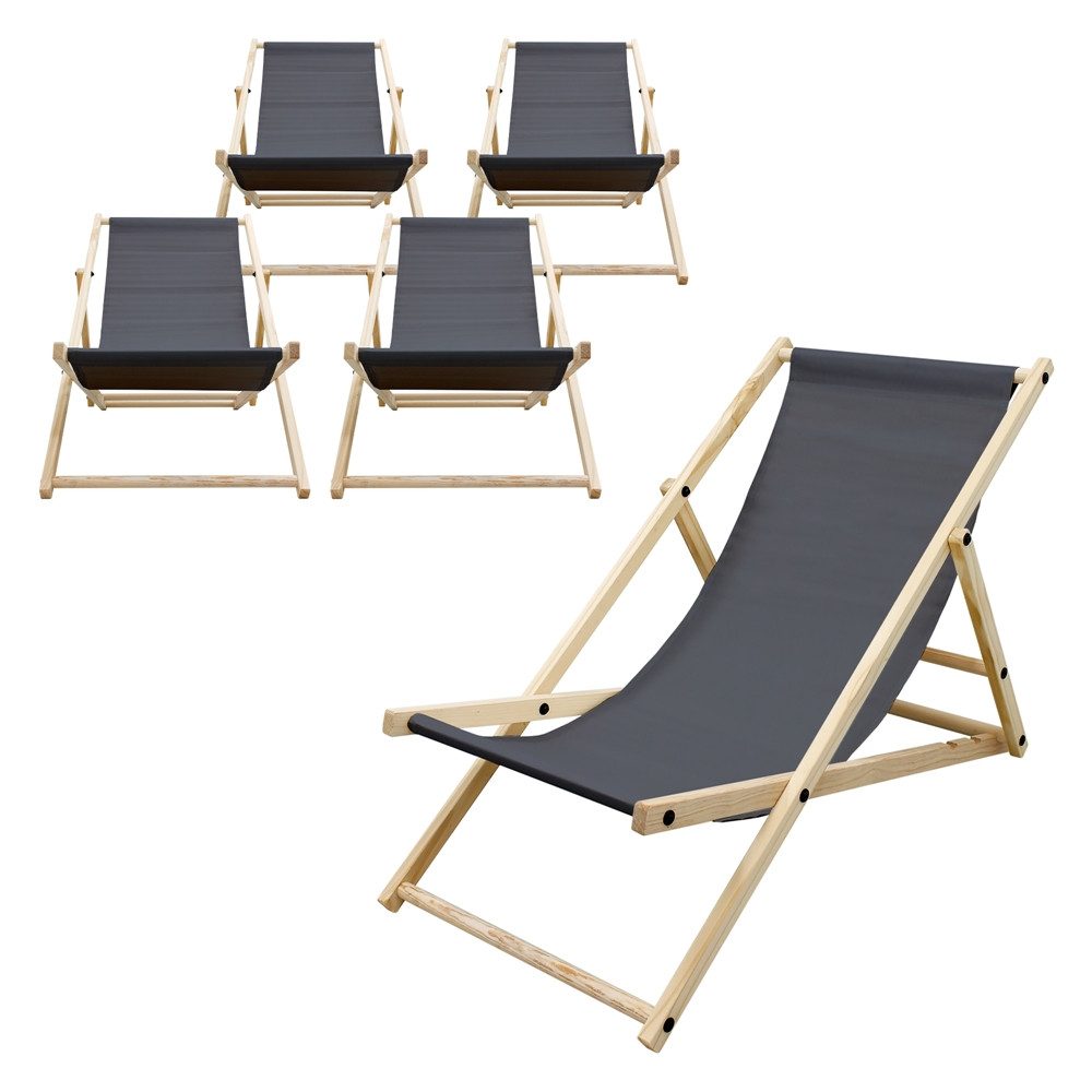 ECD Germany Gartenliege Holz Beachstuhl klappbarer günstig online kaufen