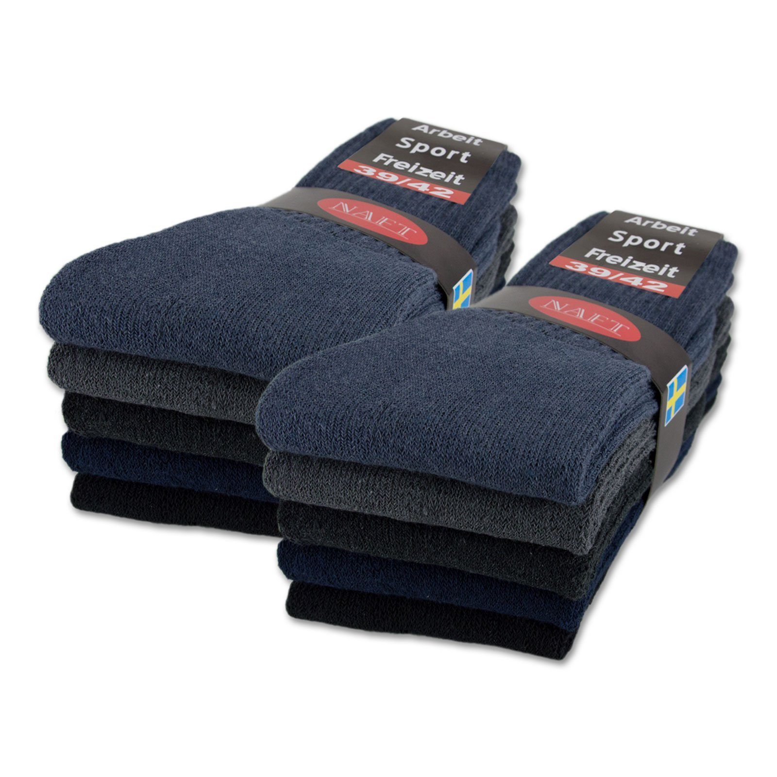 6 Paar Damen Tennissocken - Gestreifte Sportsocken Baumwolle, Größe 38-42