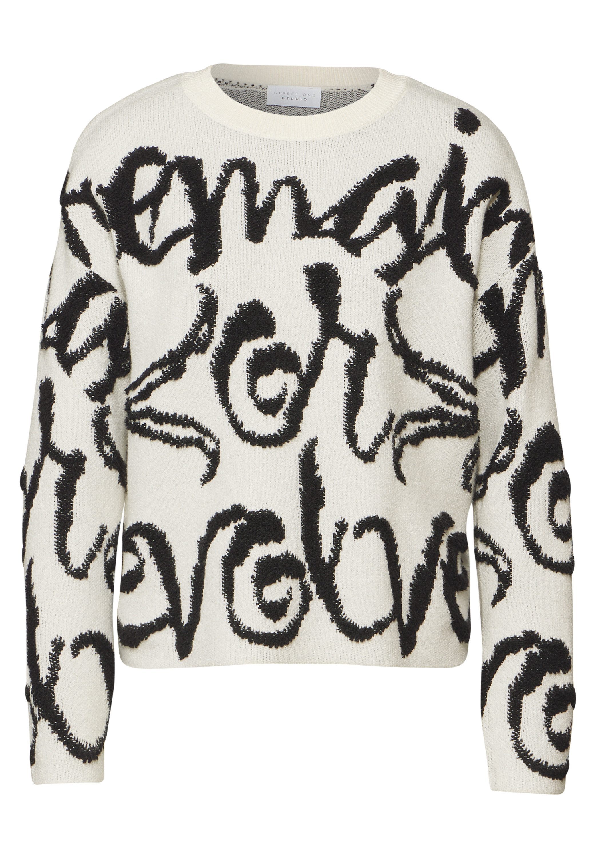 STREET ONE STUDIO Strickpullover mit Rundhalsausschnitt