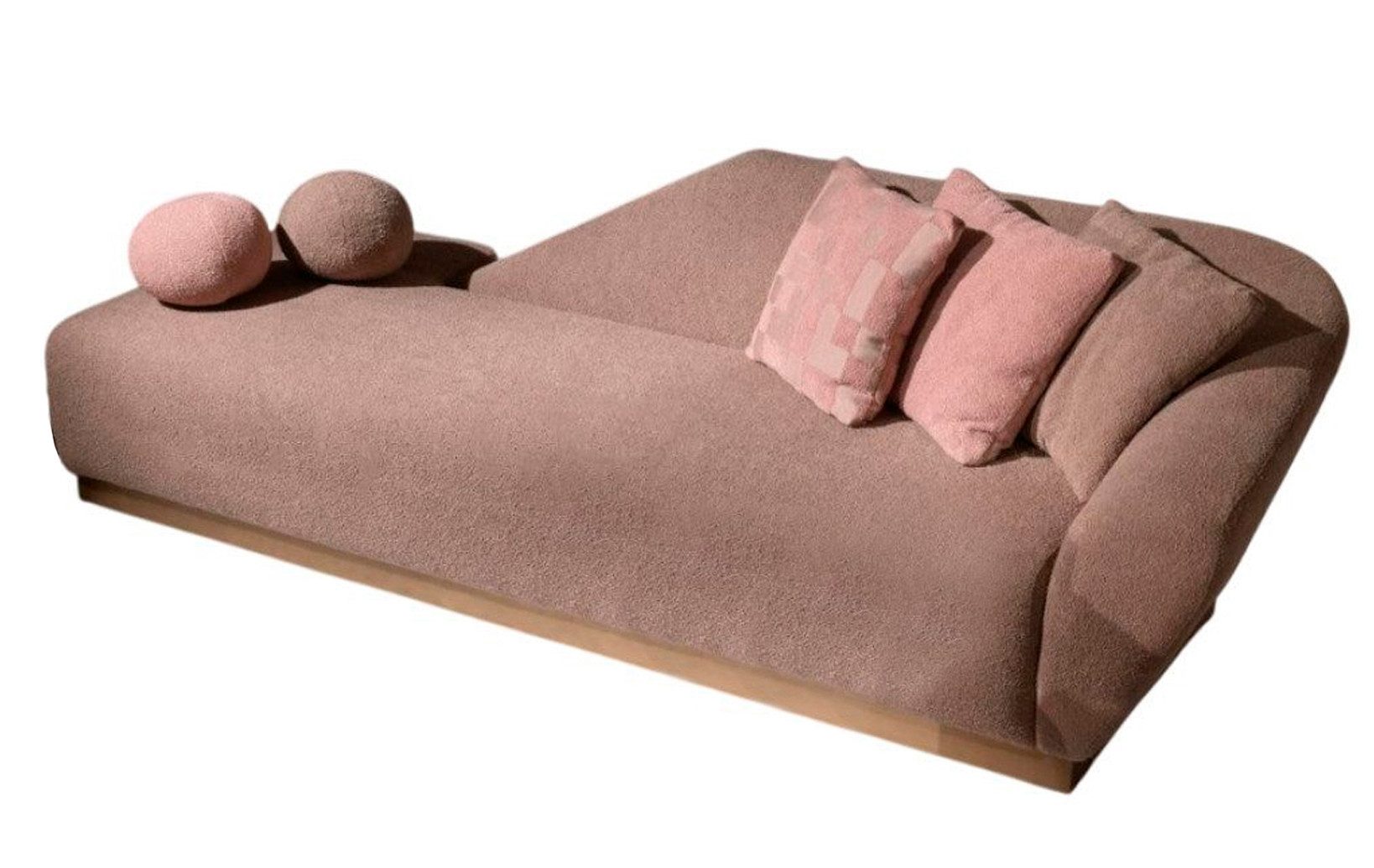 Xlmoebel Recamiere Moderne Beige Polsterstoff-Liege mit Relaxfunktion, 1 Teile, Hergestellt in Europa