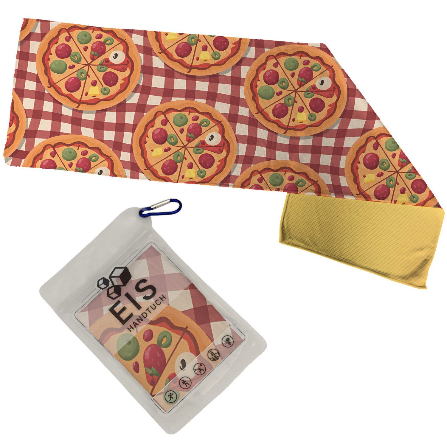 Sporthandtuch Pizza Eishandtuch für Pizzaliebhaber