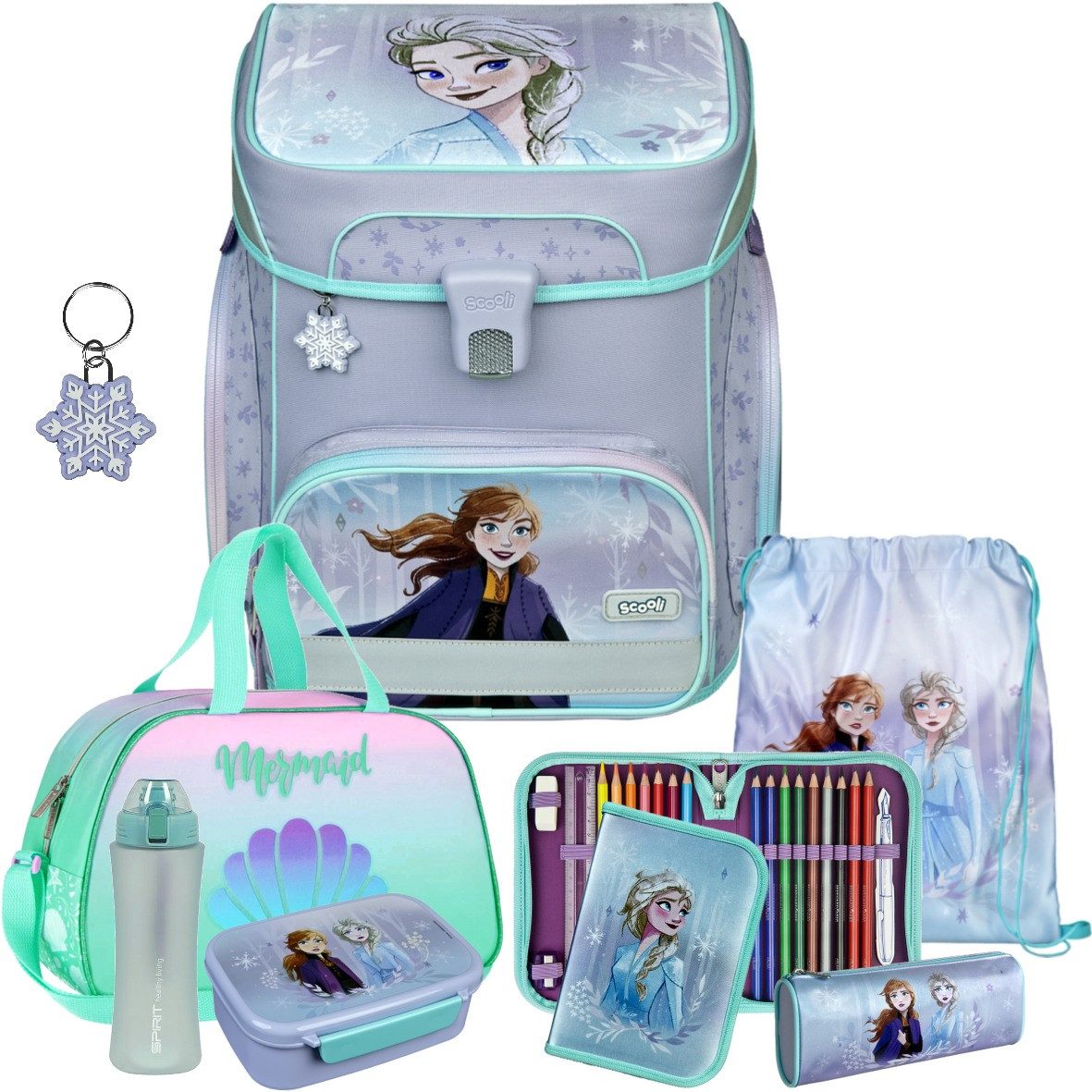 Scooli Schulranzen 1.Klasse Mädchen EasyFit in unterschiedlichen Sets (8-tlg)