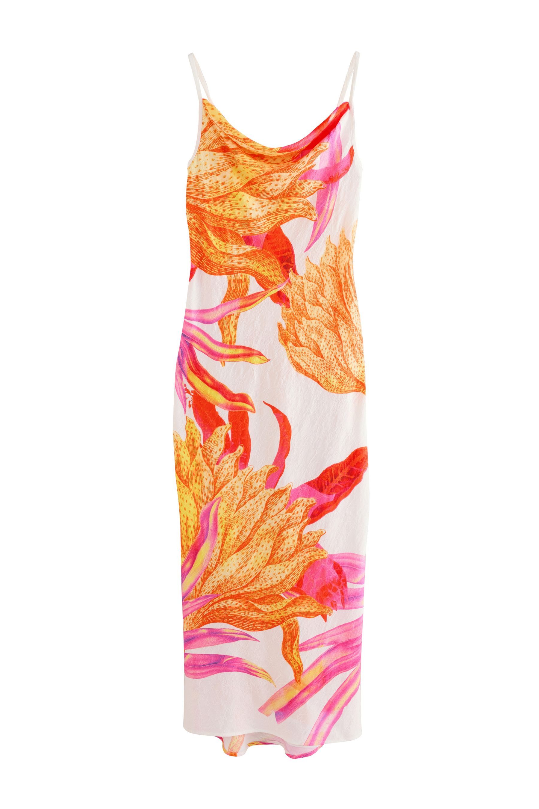 Next Trägerkleid Maxikleid mit Wasserfallausschnitt und Trägern (1-tlg)