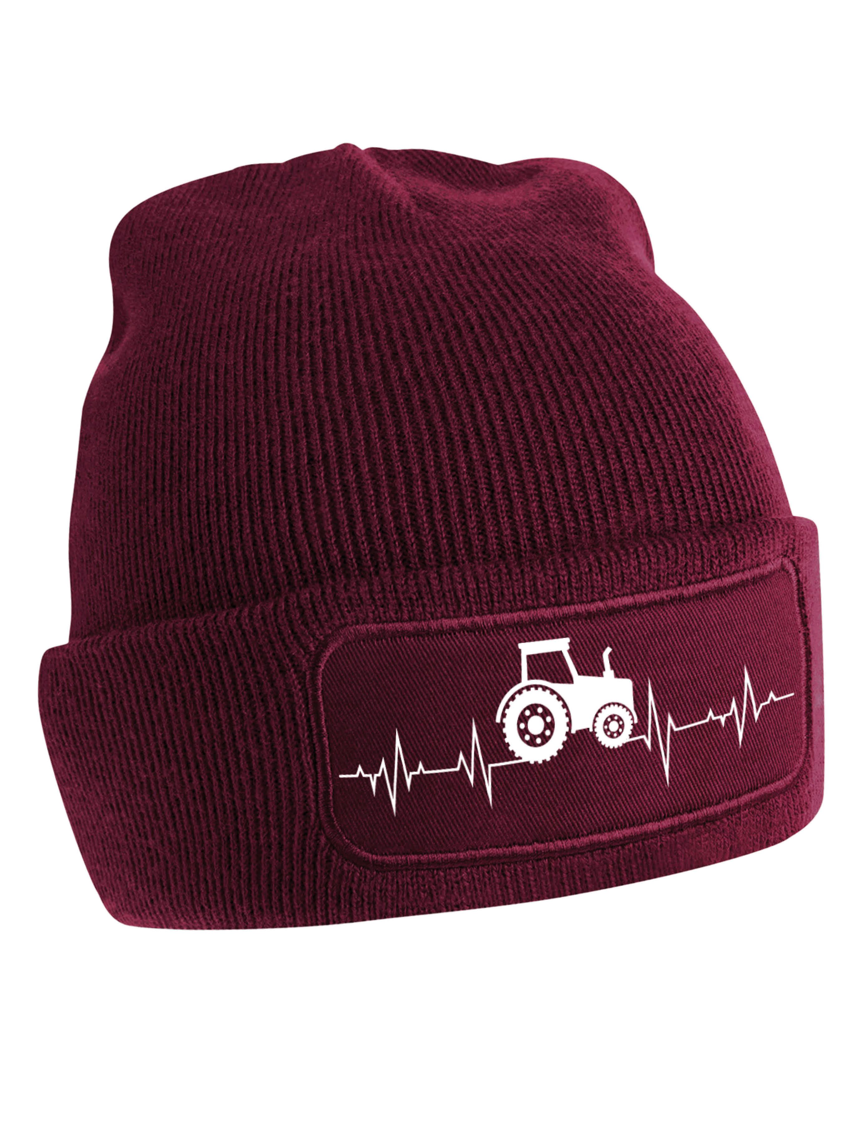Youth Designz Beanie Heartbeat Traktor Unisex Beanie Mütze für Herren & Damen mit trendigem Motiv