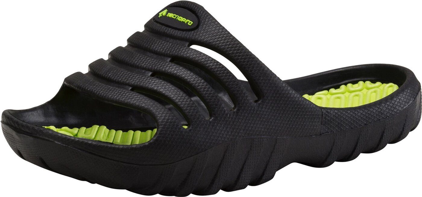 TECNOPRO Ki.-Badesandalen Pamplona SCHWARZ/GRÜN Aquaschuh