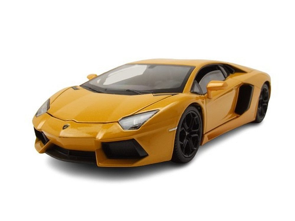 Welly Modellauto Lamborghini Aventador LP700-4 2011 gelb metallic, Maßstab 1:24