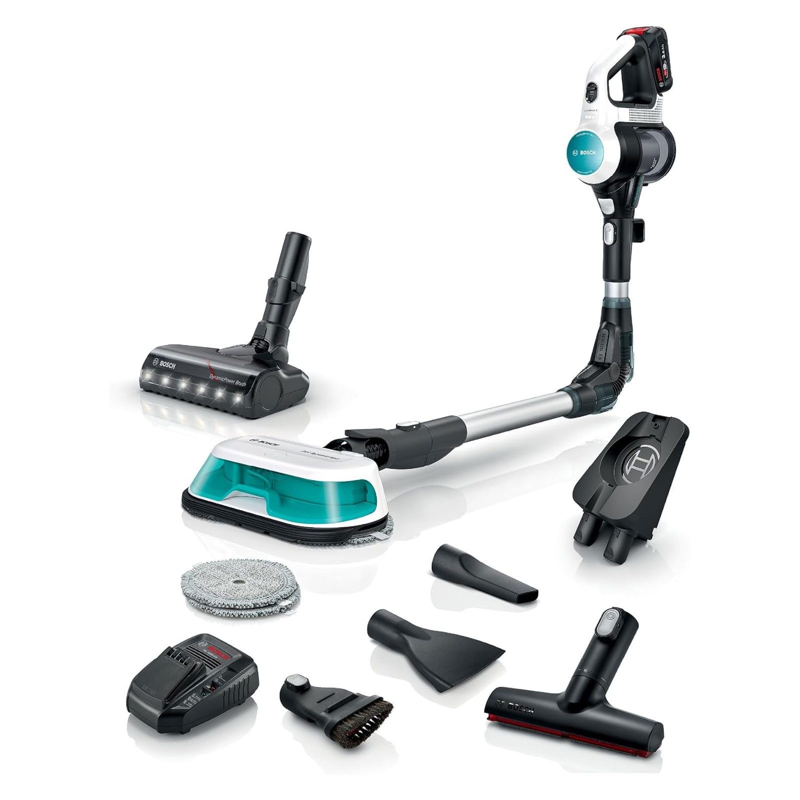BOSCH Bodenstaubsauger BKS71HYG1, 2in1 Saugen & Wischen mit HEPA Filtersystem