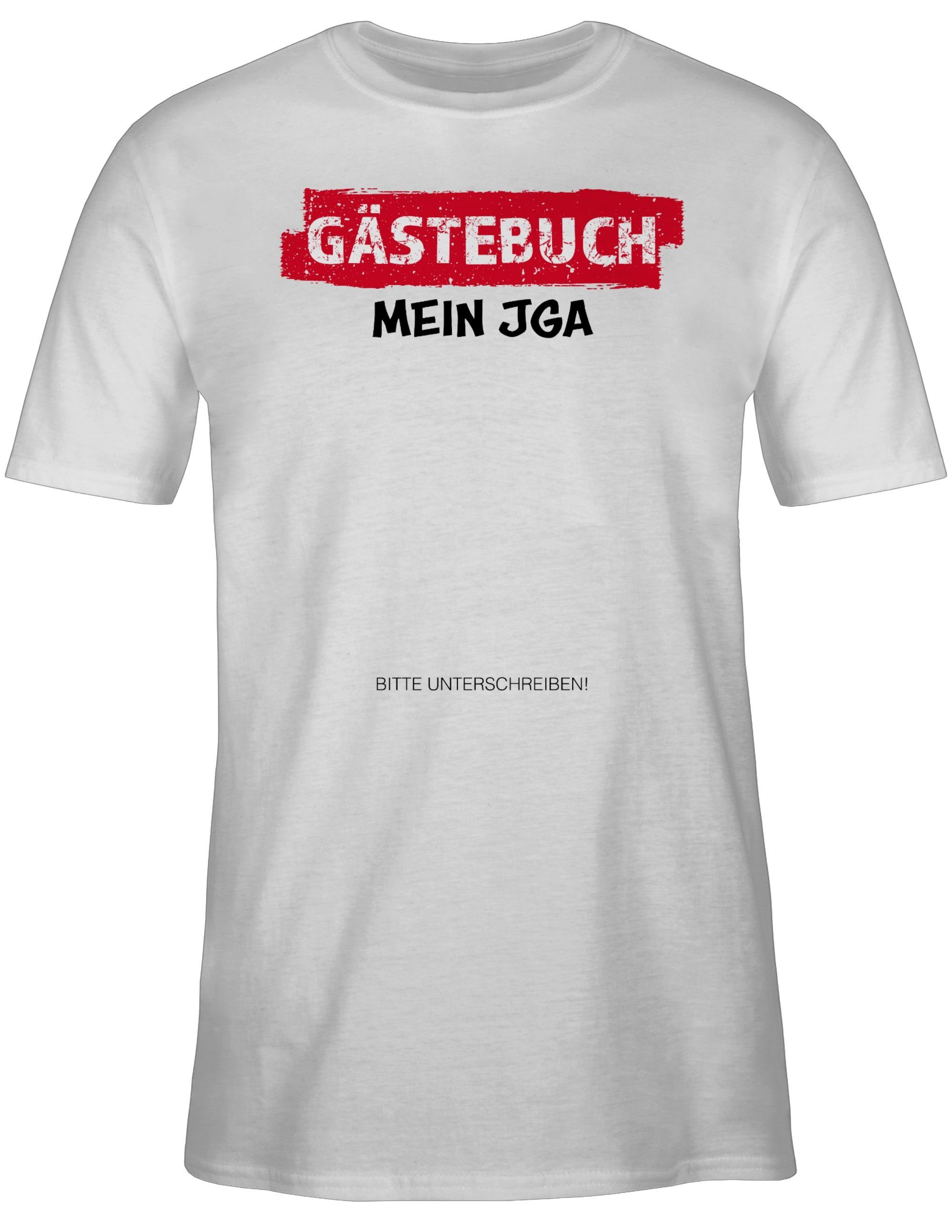 Shirtracer T-Shirt JGA Gästebuch I Unterschreiben günstig online kaufen