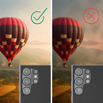 Hama Kamera-Schutzglas für Samsung Galaxy S24 Ultra (Kameraschutz Hartglas) für Samsung Galaxy S24 Ultra, Kameraschutzglas, langwierig, robust, case friendly