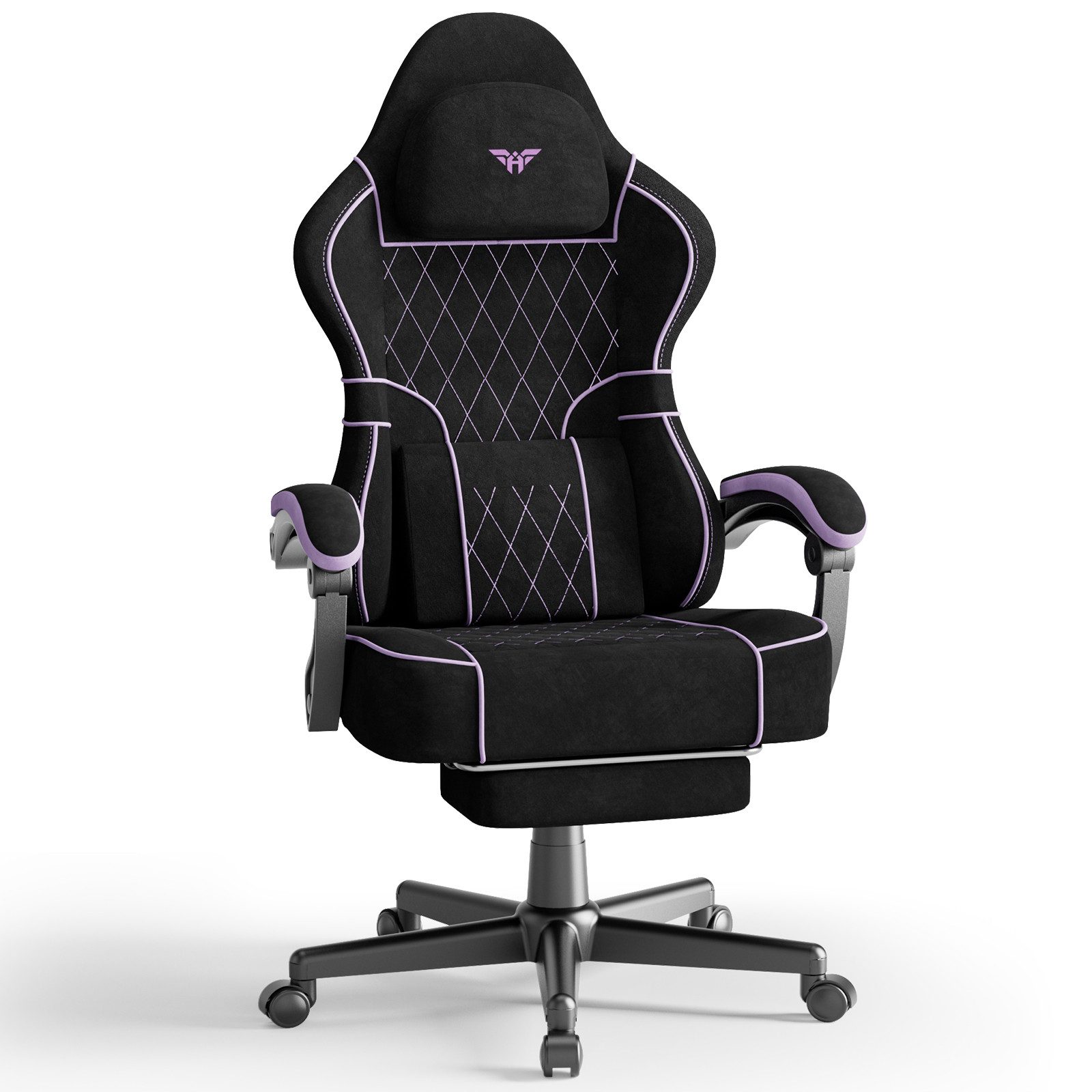 Ferghana Gaming-Stuhl Ergonomisch, Gamer Chair mit verstellbare Kopfstütze und Lendenkissen (Packung), Racing PC Stuhl für Office Gaming