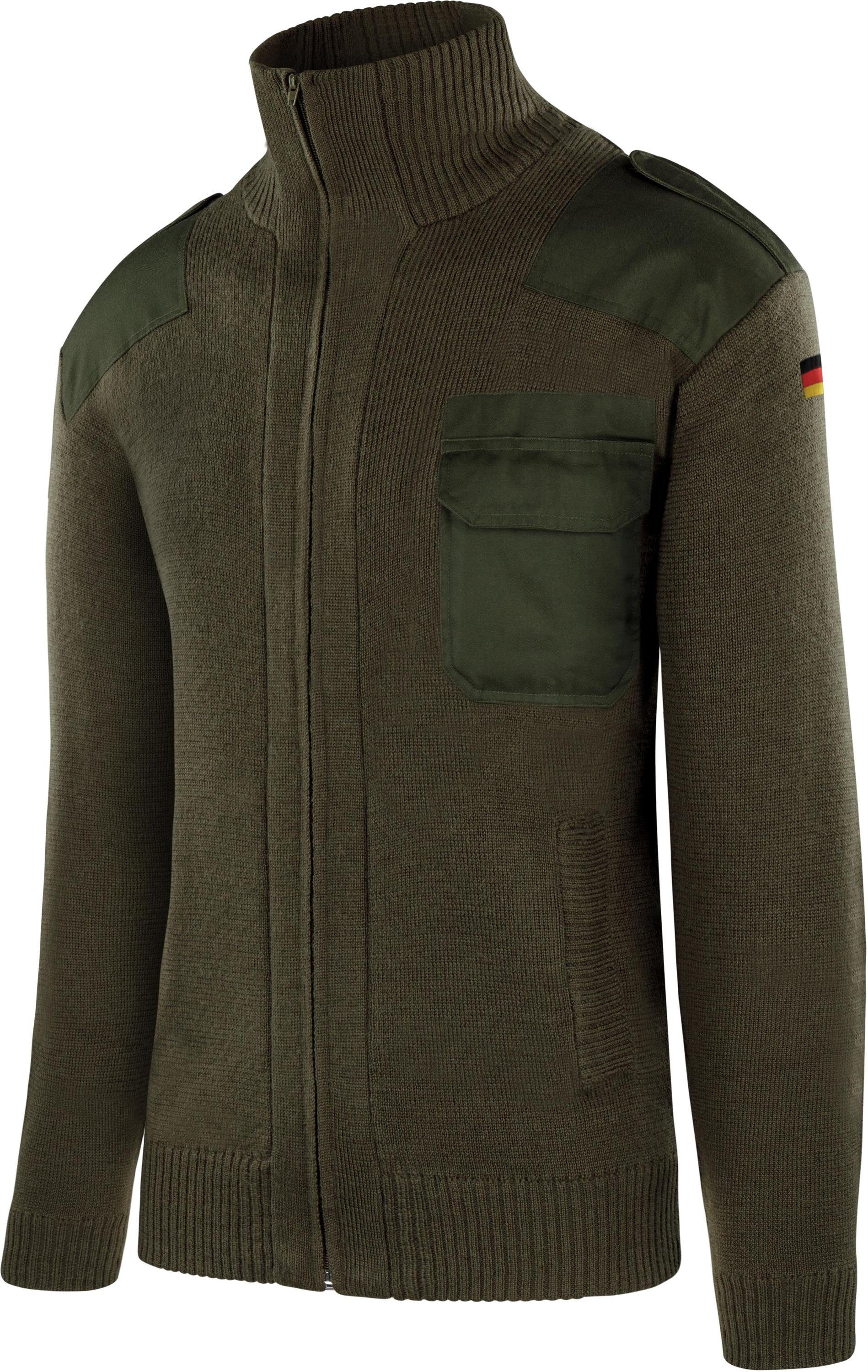 normani Strickjacke Herren-Strickjacke Istrup Bundeswehr Schurwolljacke Winterjacke BW-Cardigan Jacke
