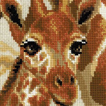 Riolis Kreativset Riolis Stickbild-Set Kreuzstich "Giraffen", Zählmuster, (embroidery kit by Marussia)