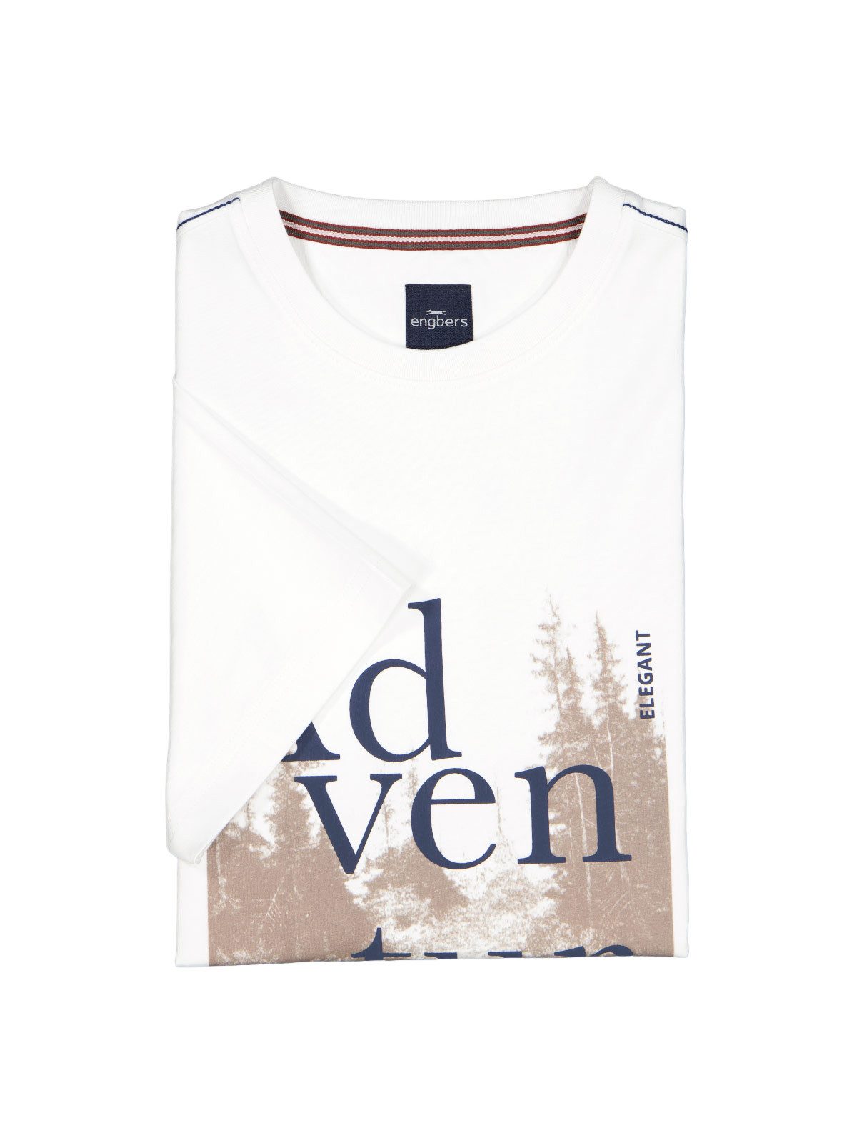 Engbers T-Shirt Herren Print T-Shirt, Reinweiss